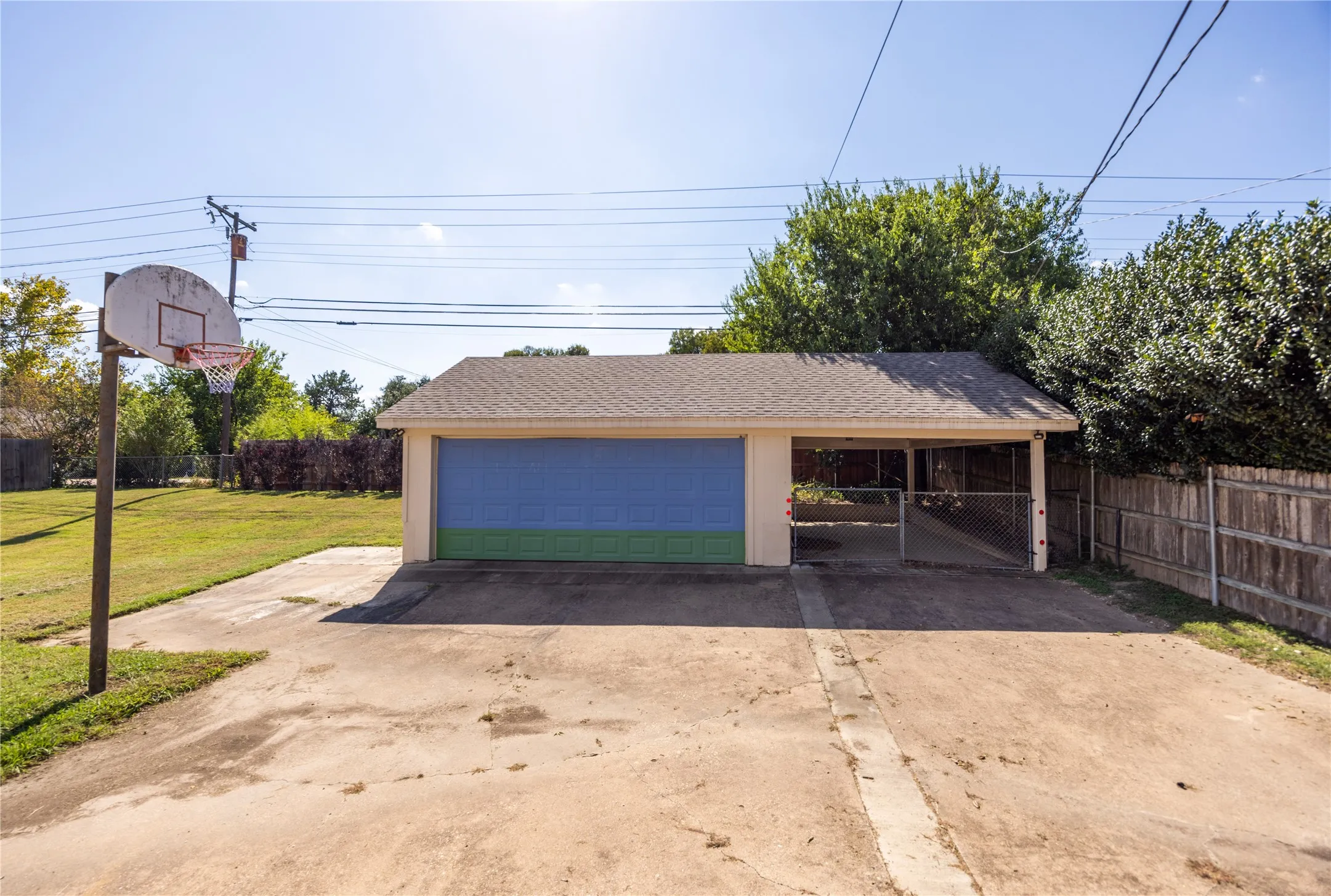Garage featuring a garage