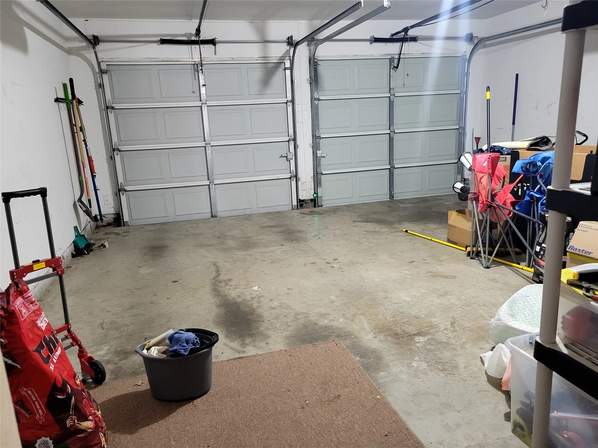 Garage with additional storage area