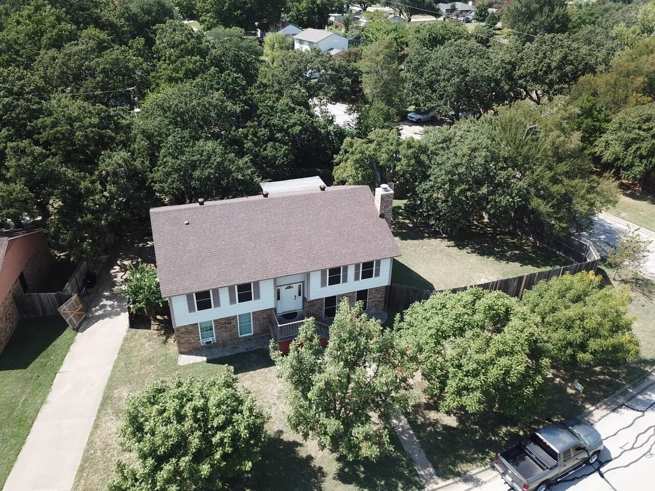 View from above of property