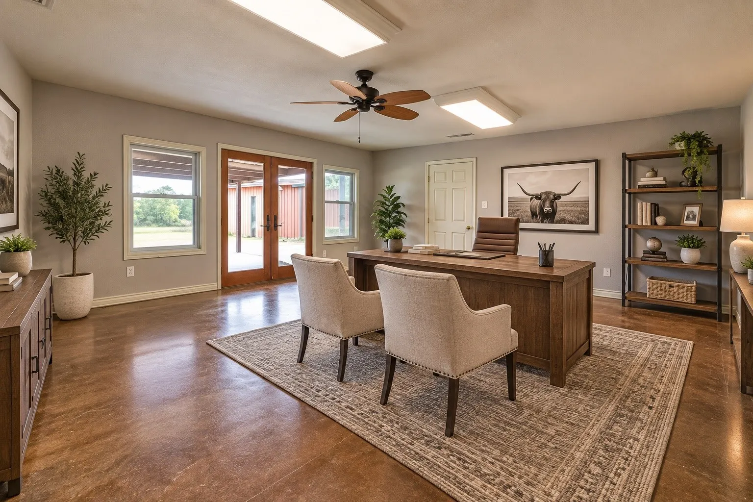 View of bonus room/office that has been virtually staged