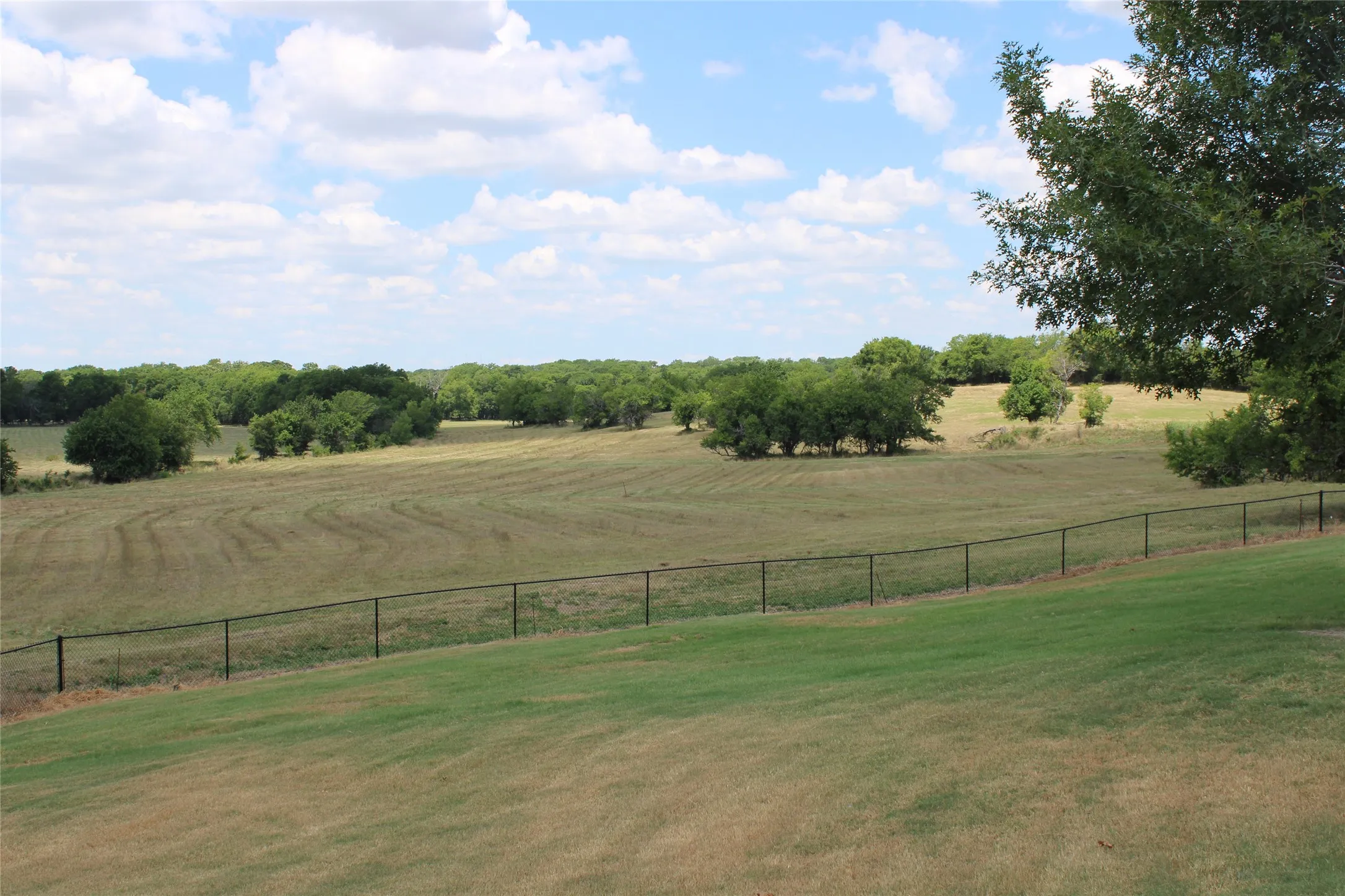 View from the backyard overlooking the farm land