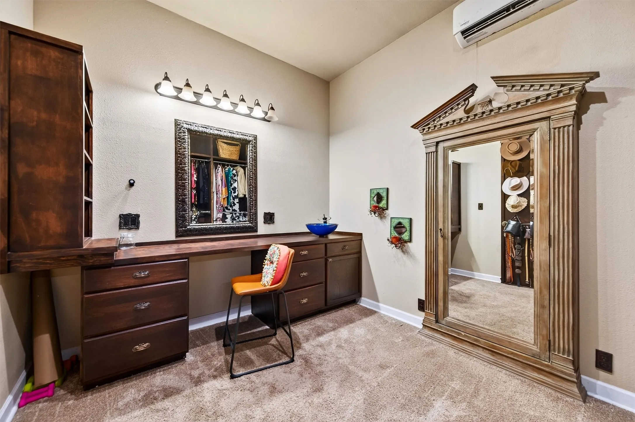 Primary Closet with Dressing Room Space