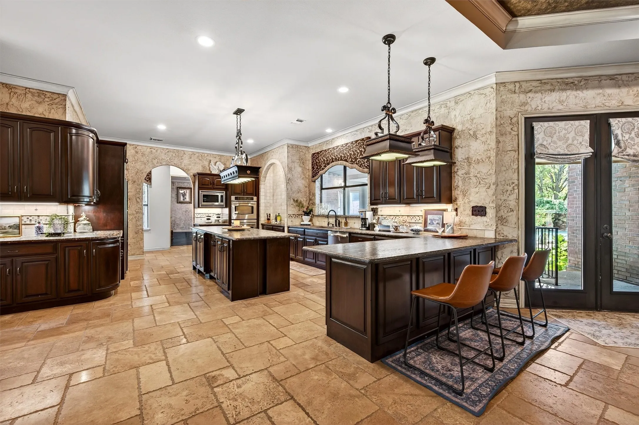 Expansive Kitchen with Eat in Bar