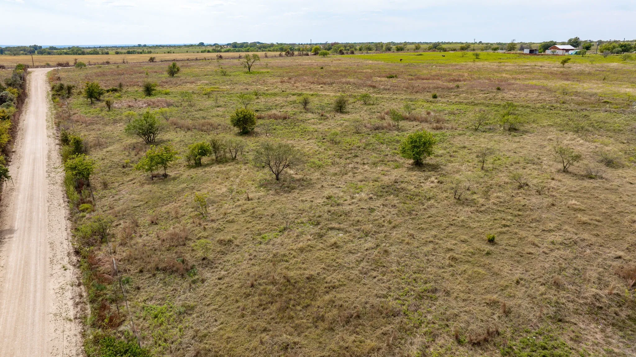 Aerial view of sparsely populated area