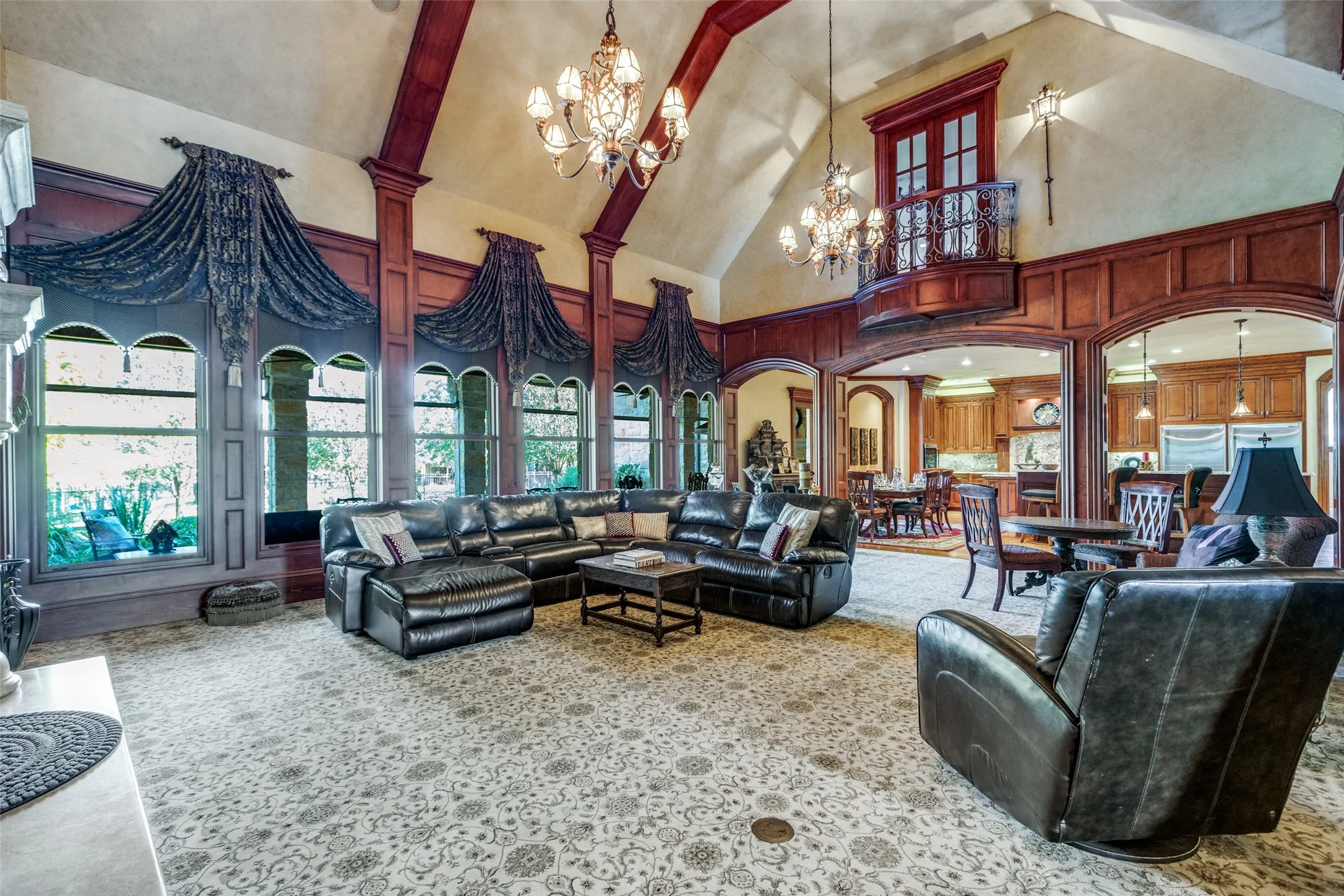 Massive Great Room with Vaulted Ceiling