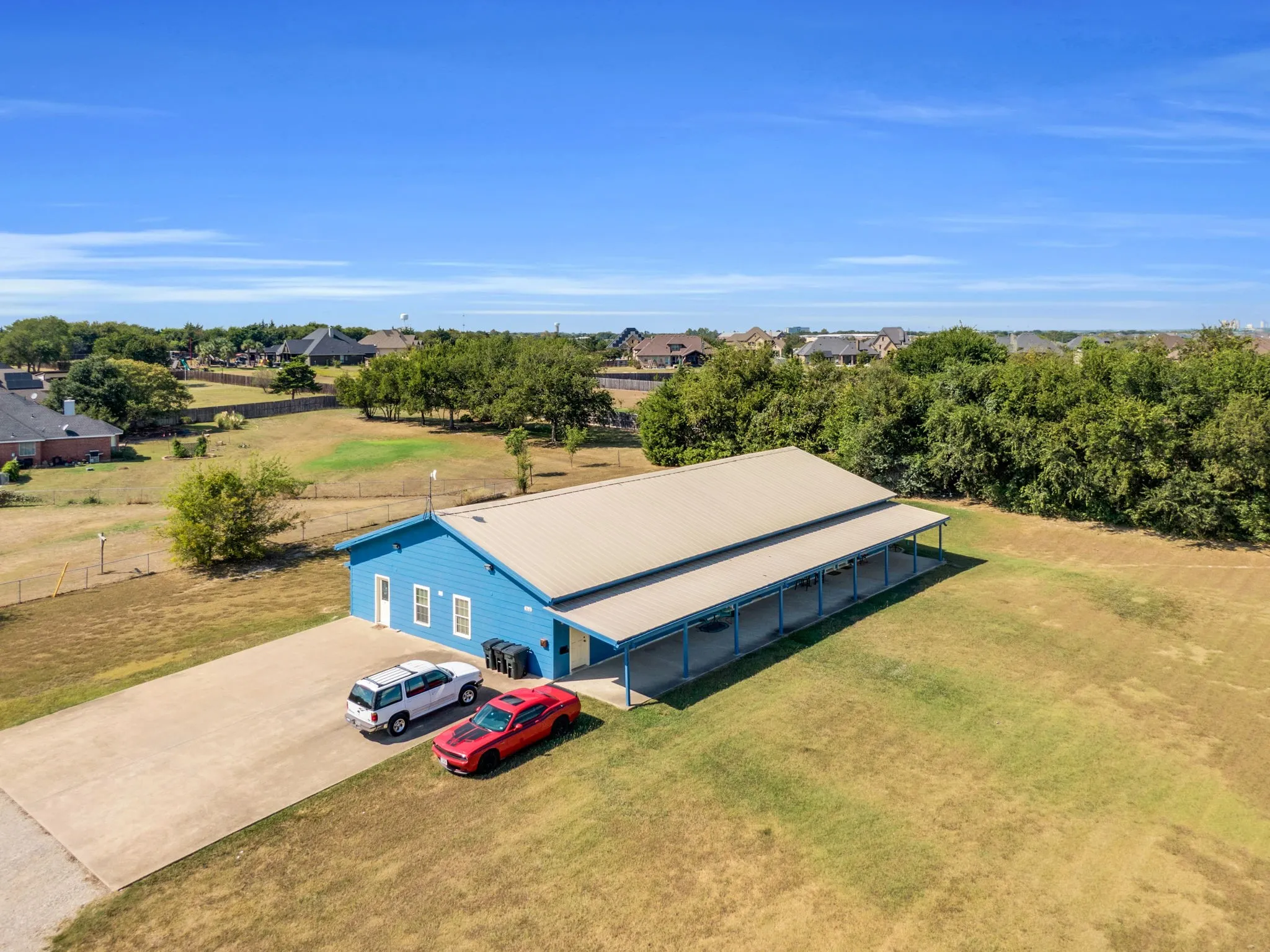 View from above of property