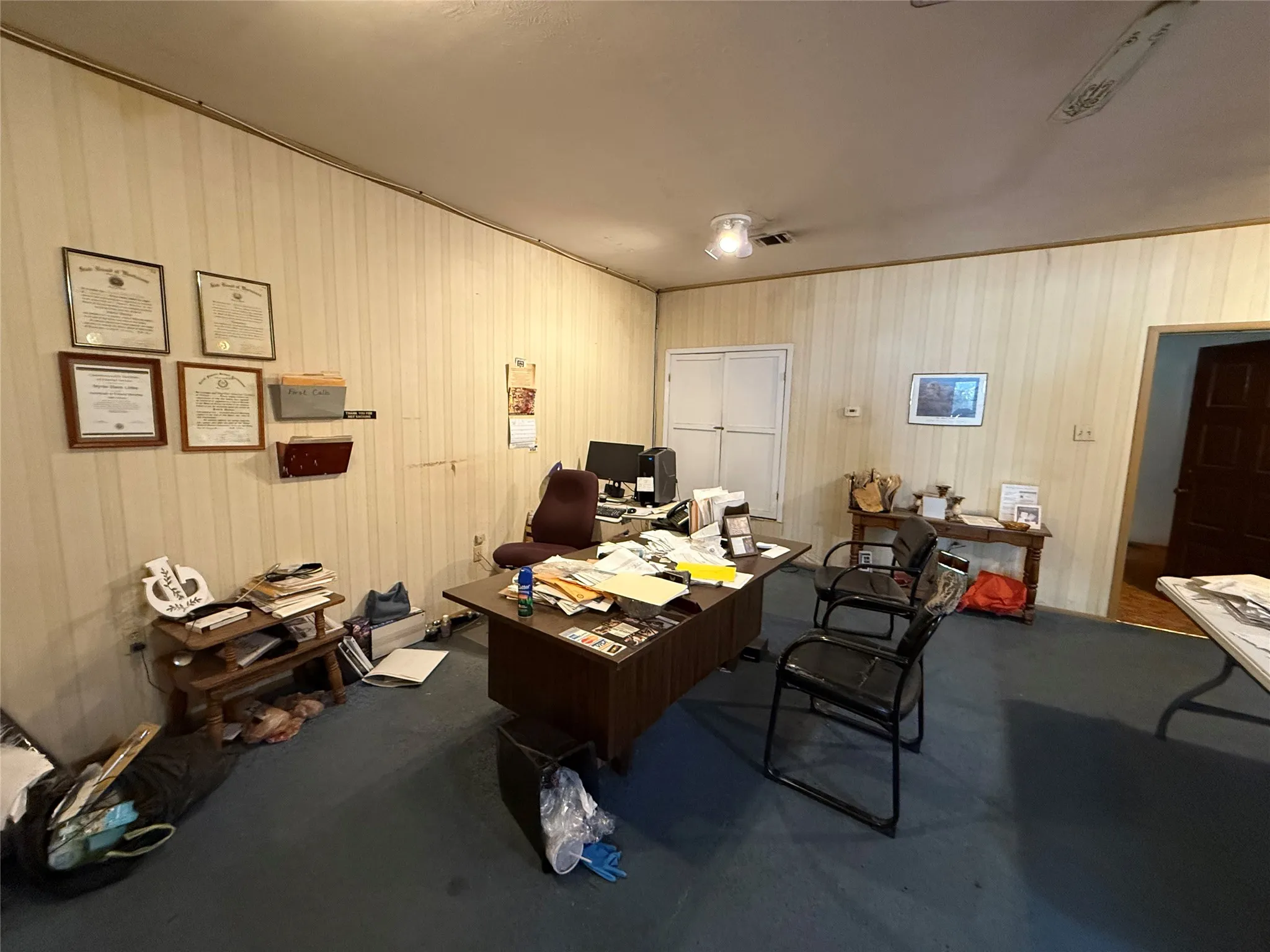 View of carpeted office