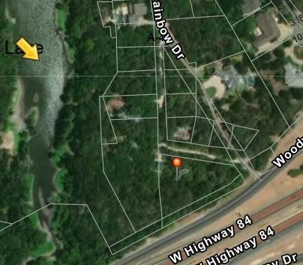 Map of property location to the Lake