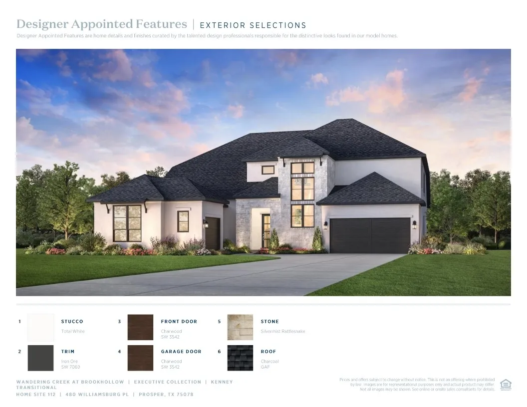 Single Family Residence For Sale in Collin County , 480 Williamsburg Place, Prosper, Texas 75078, 4 Bedroom, 5 Bathroom, 3 Garage spaces, 4,259 Sqft, built in 2026, mls#21076958, Real Estate Agent in Prosper, Homes For Sale in Collin county, Homes For Sale in Prosper, Realtor in Prosper Texas, Real Estate Brokerage Independent Realty Texas, Luminita Cordes Realtor