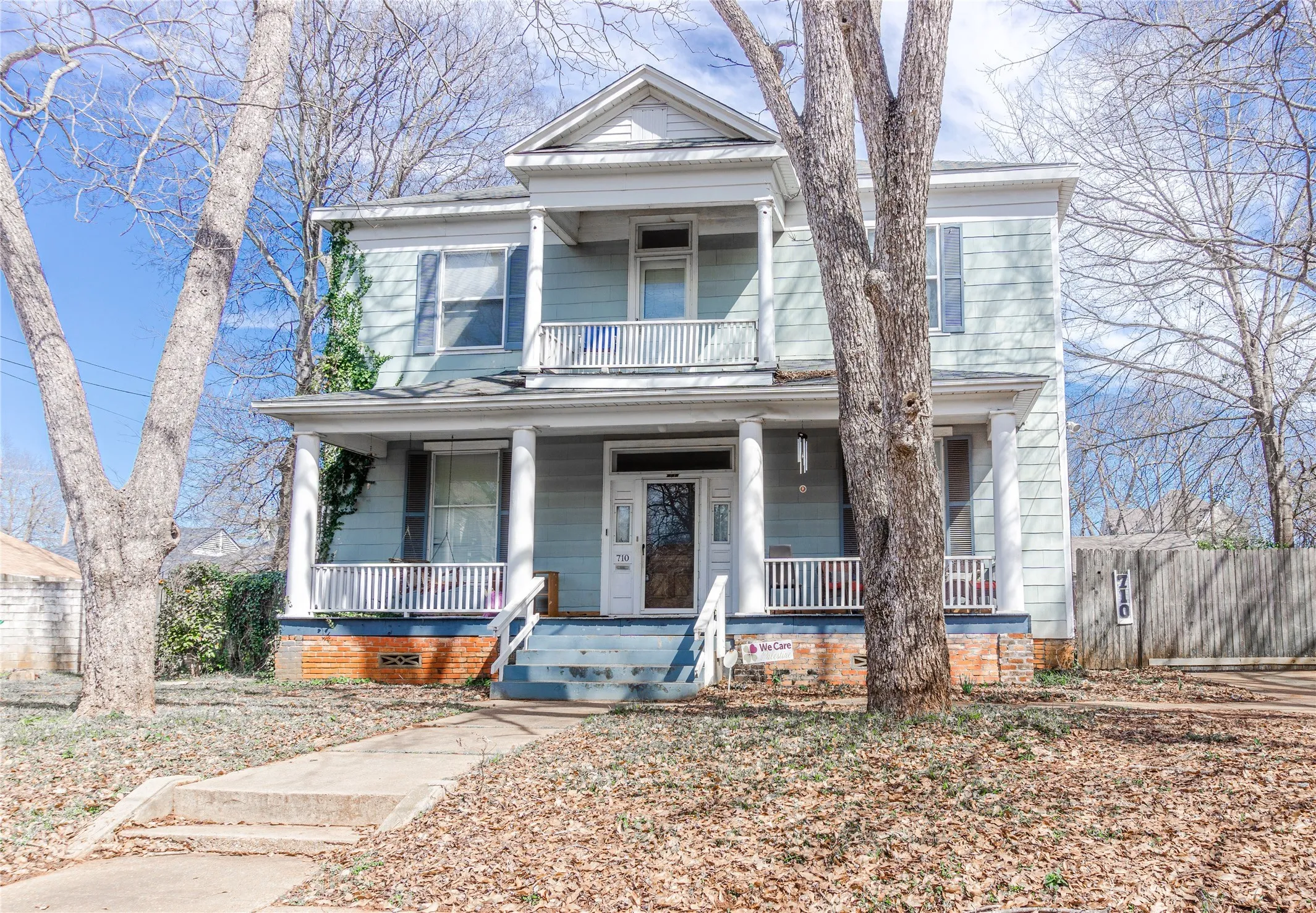 Greek revival house with a porch