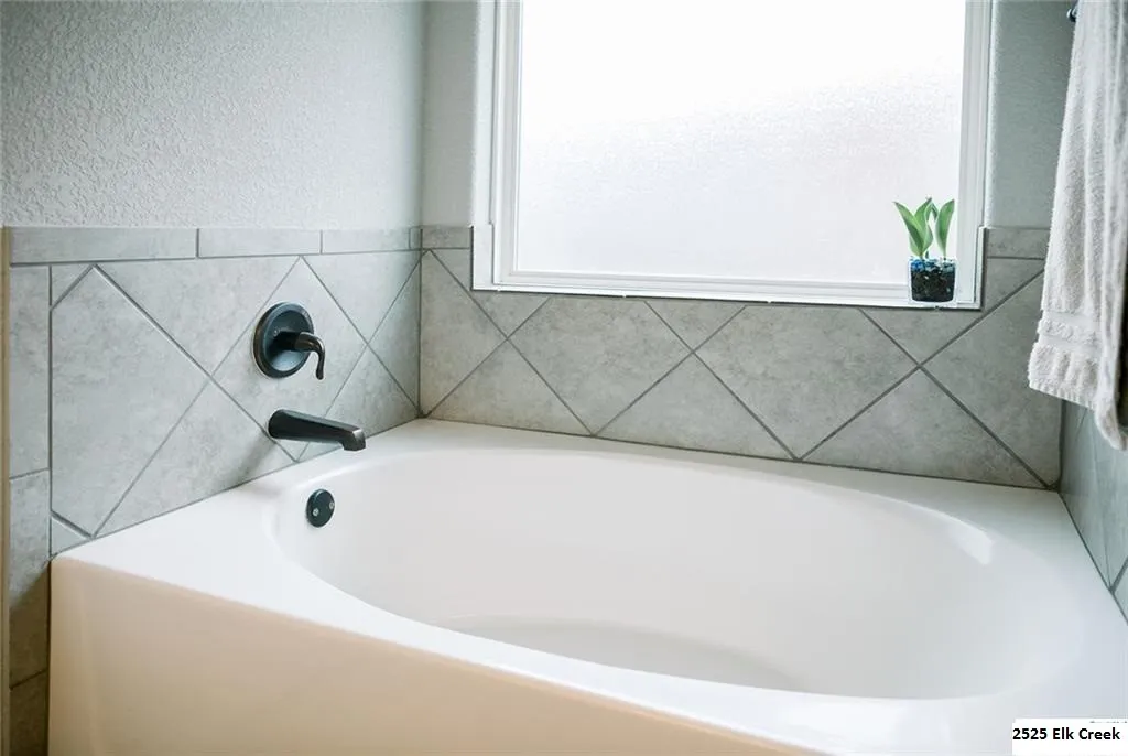 Bathroom featuring a garden bath