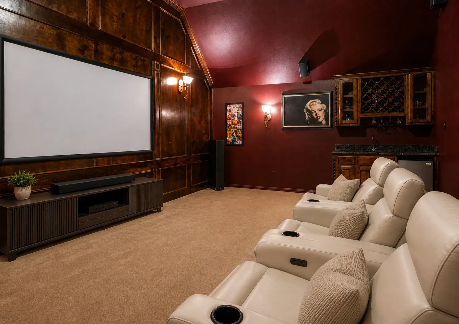 [Virtually Staged] Sample Media Room2