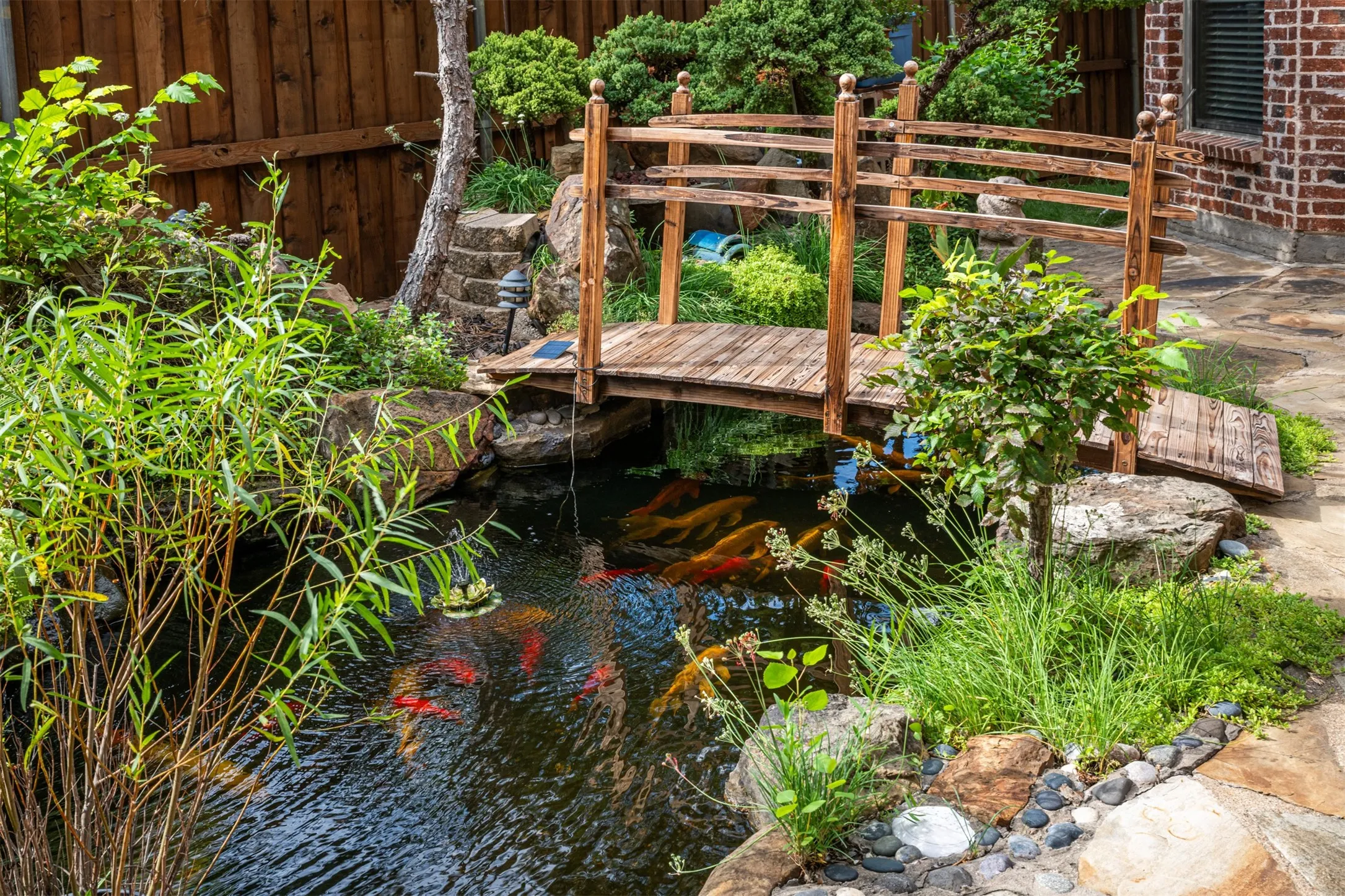 MOVE-IN READY!  Tranquil KOI POND; stocked with KOI