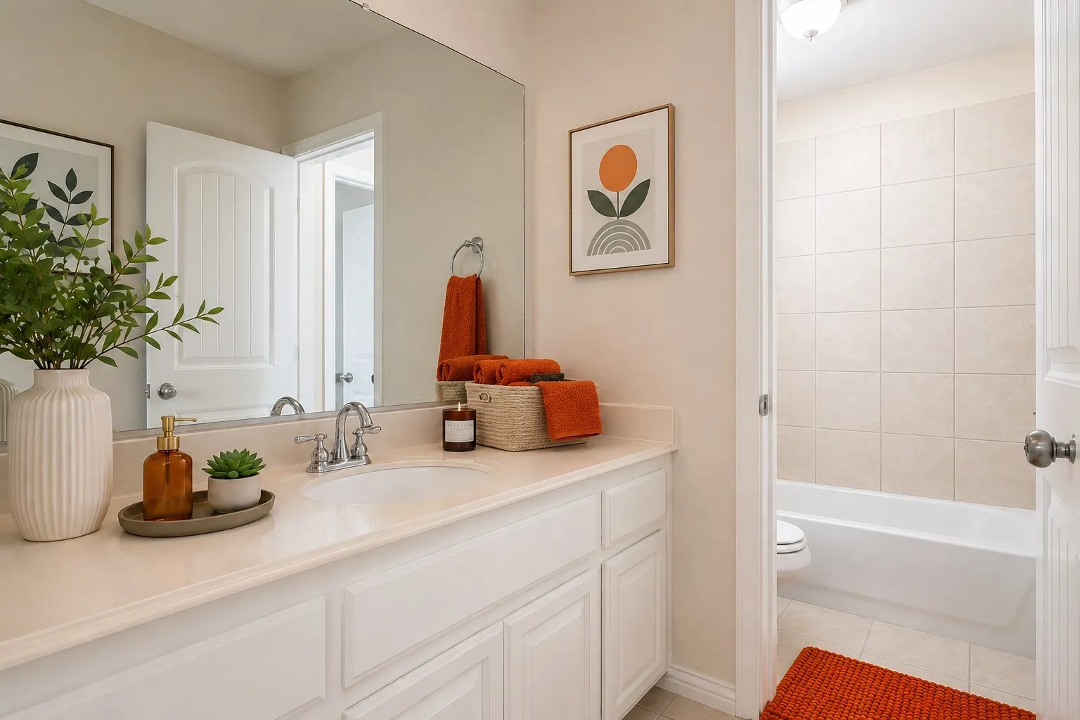 [Virtually Staged] Sample Jack and Jill Bath (2nd Floor)