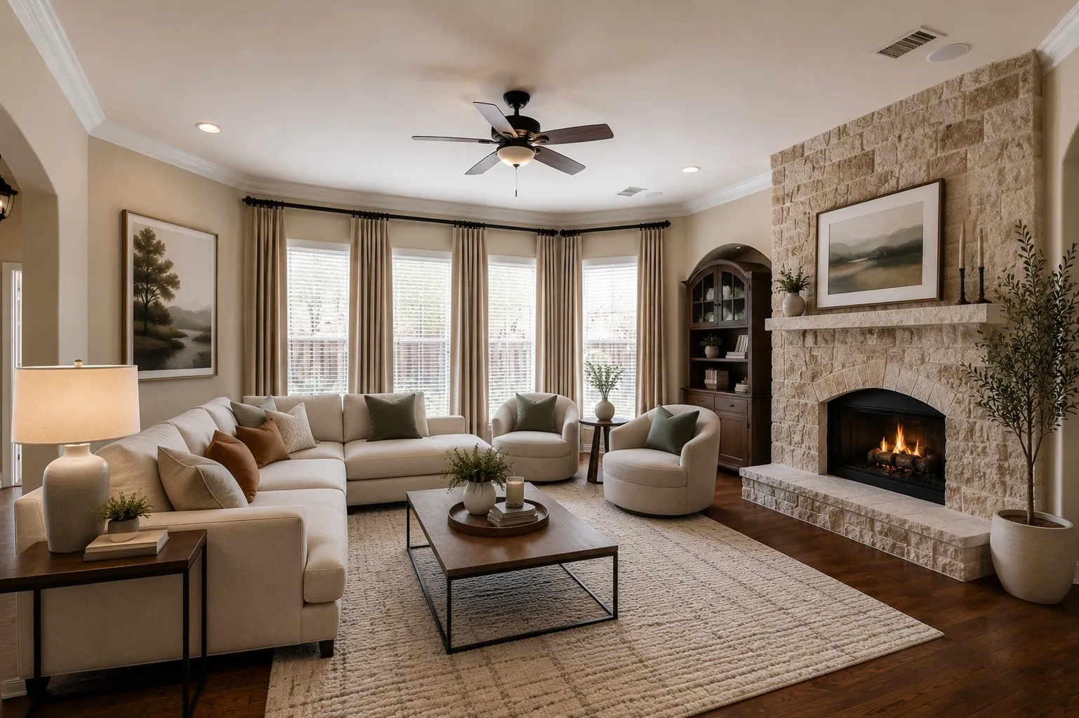 [Virtually Staged] Sample Family Room