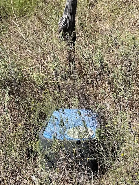Existing water meter at front of property