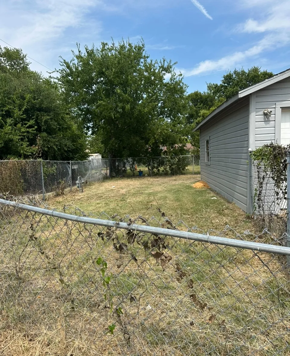 Extended backyard