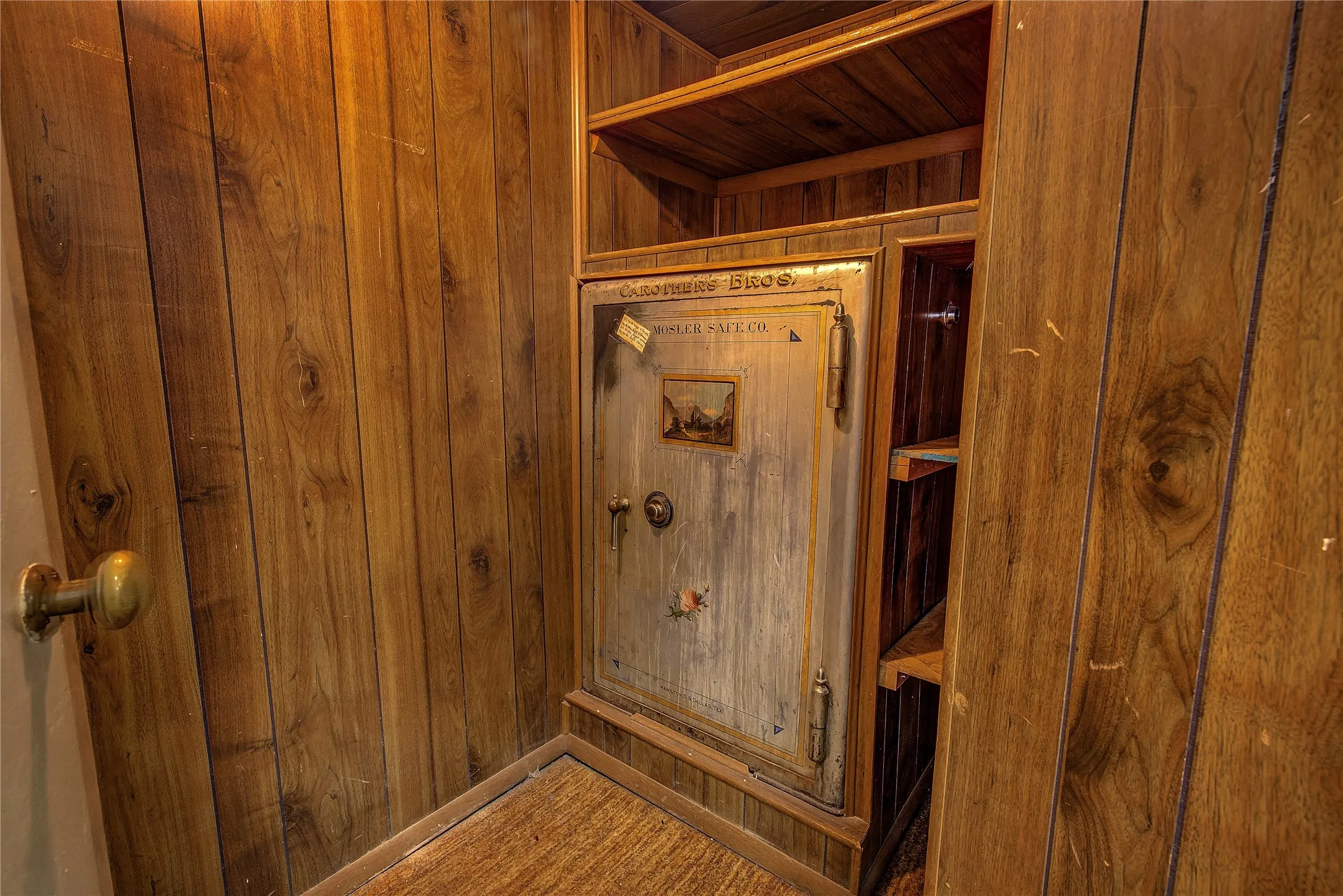 Built--in vintage safe, installed by the original owners.