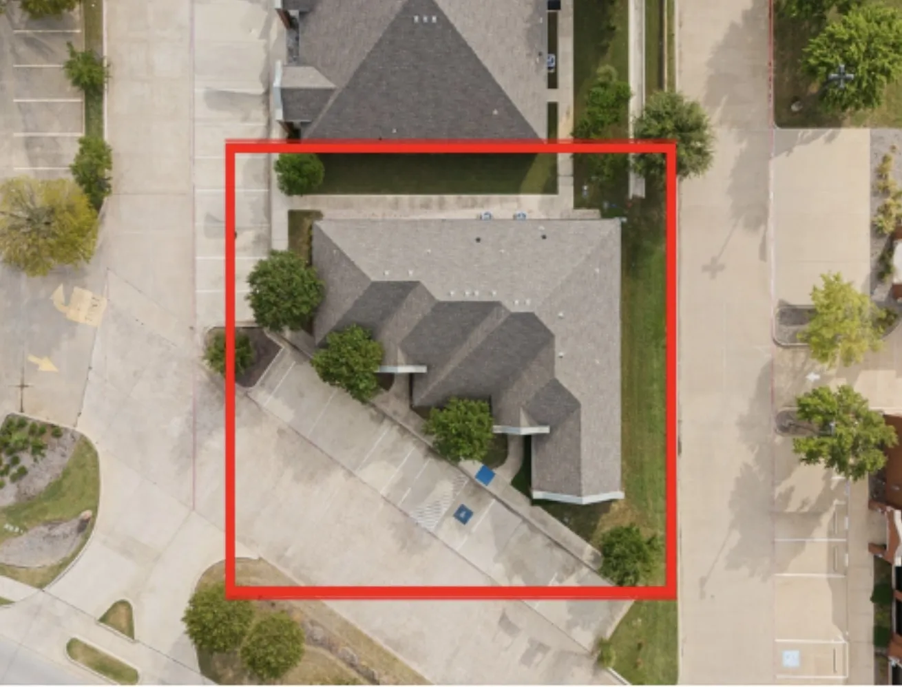 Aerial view of property l outlined