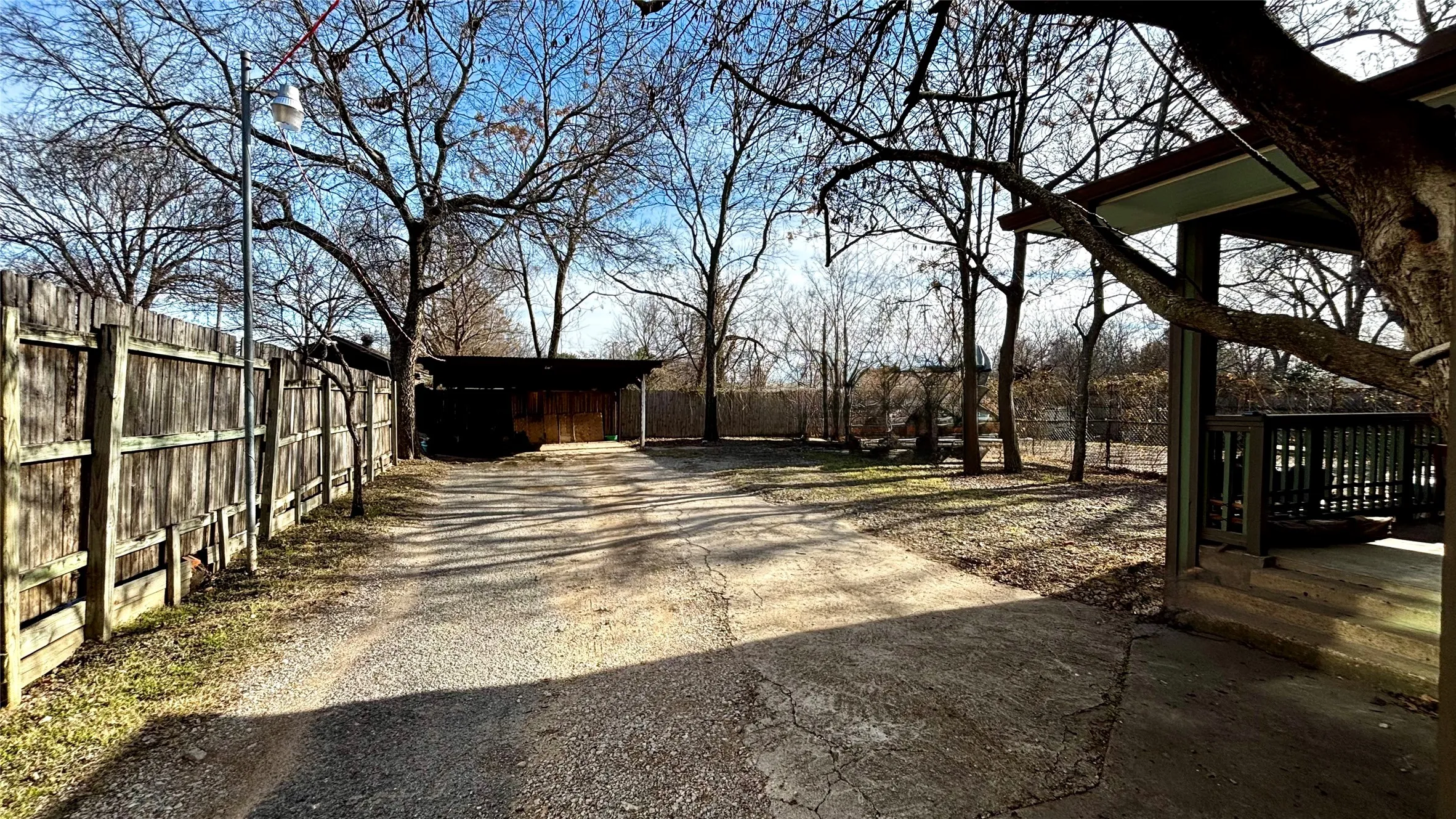 Backyard of property