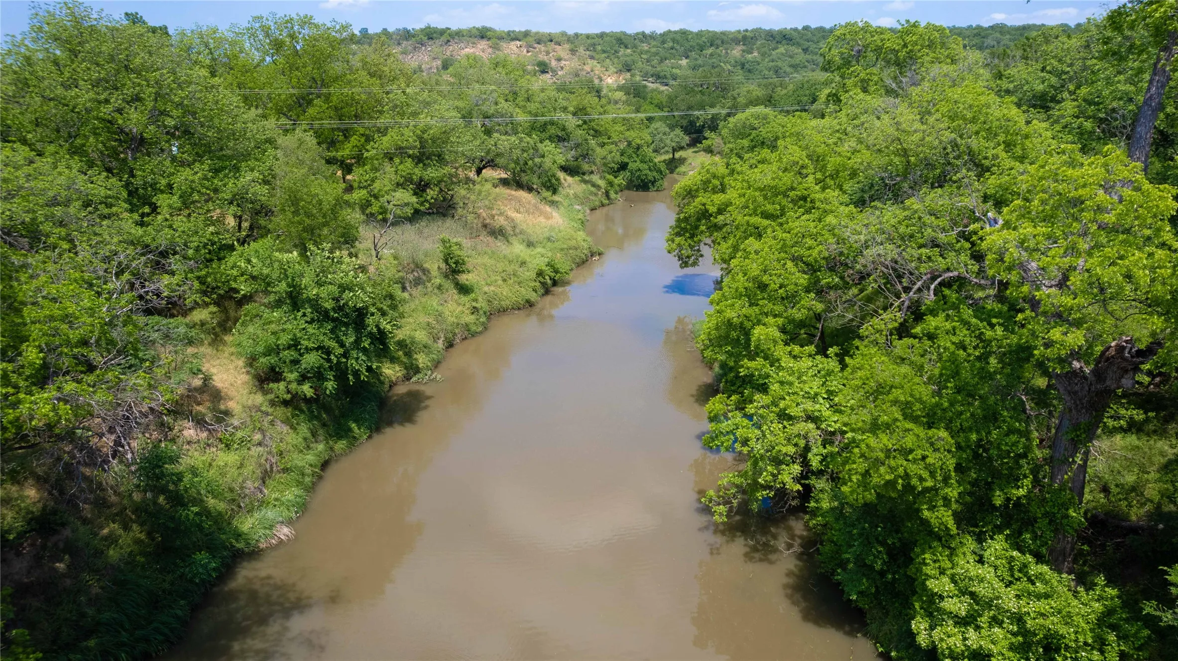 Drone / aerial view of a large body of water