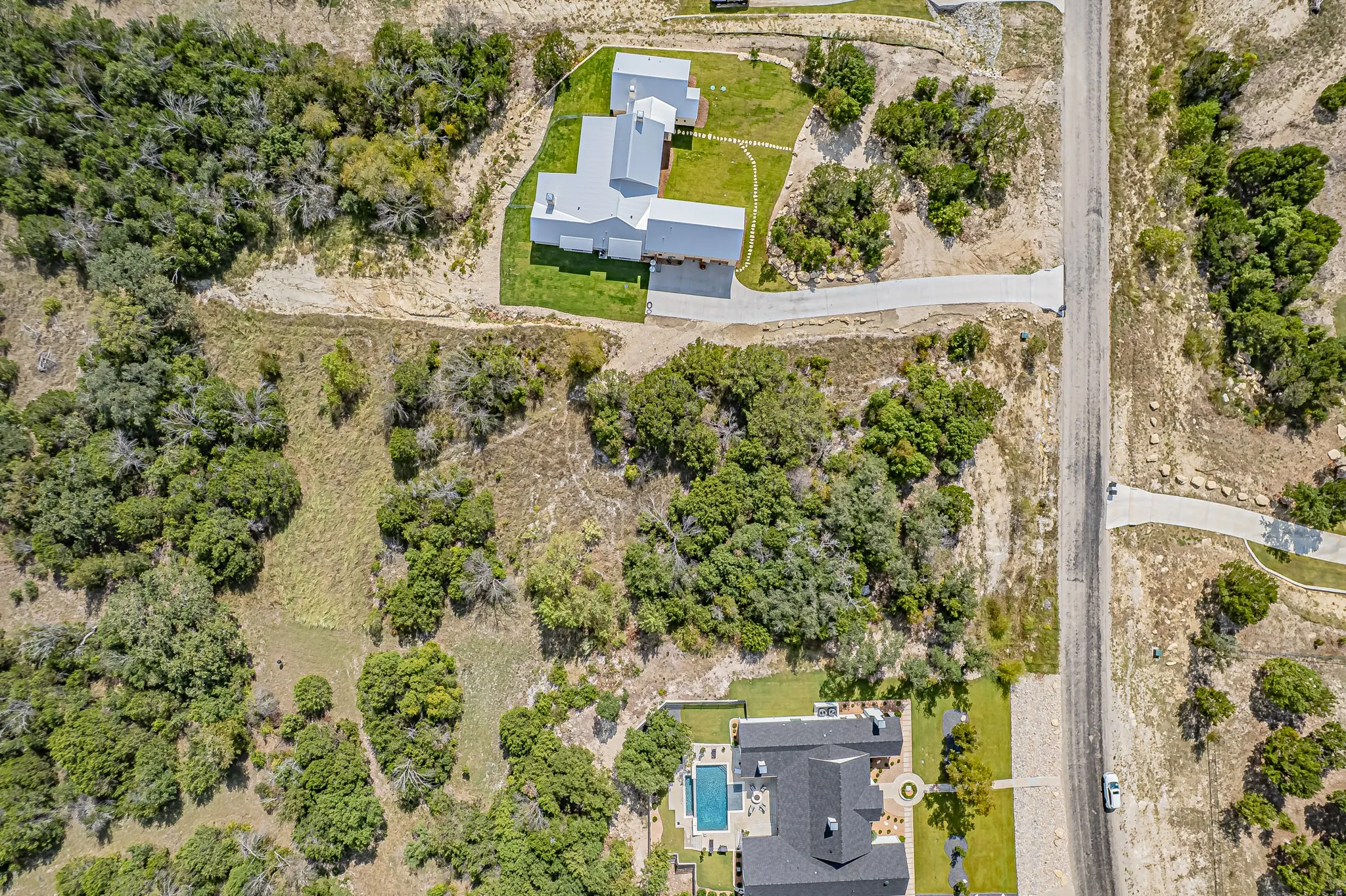 Aerial view of property's location