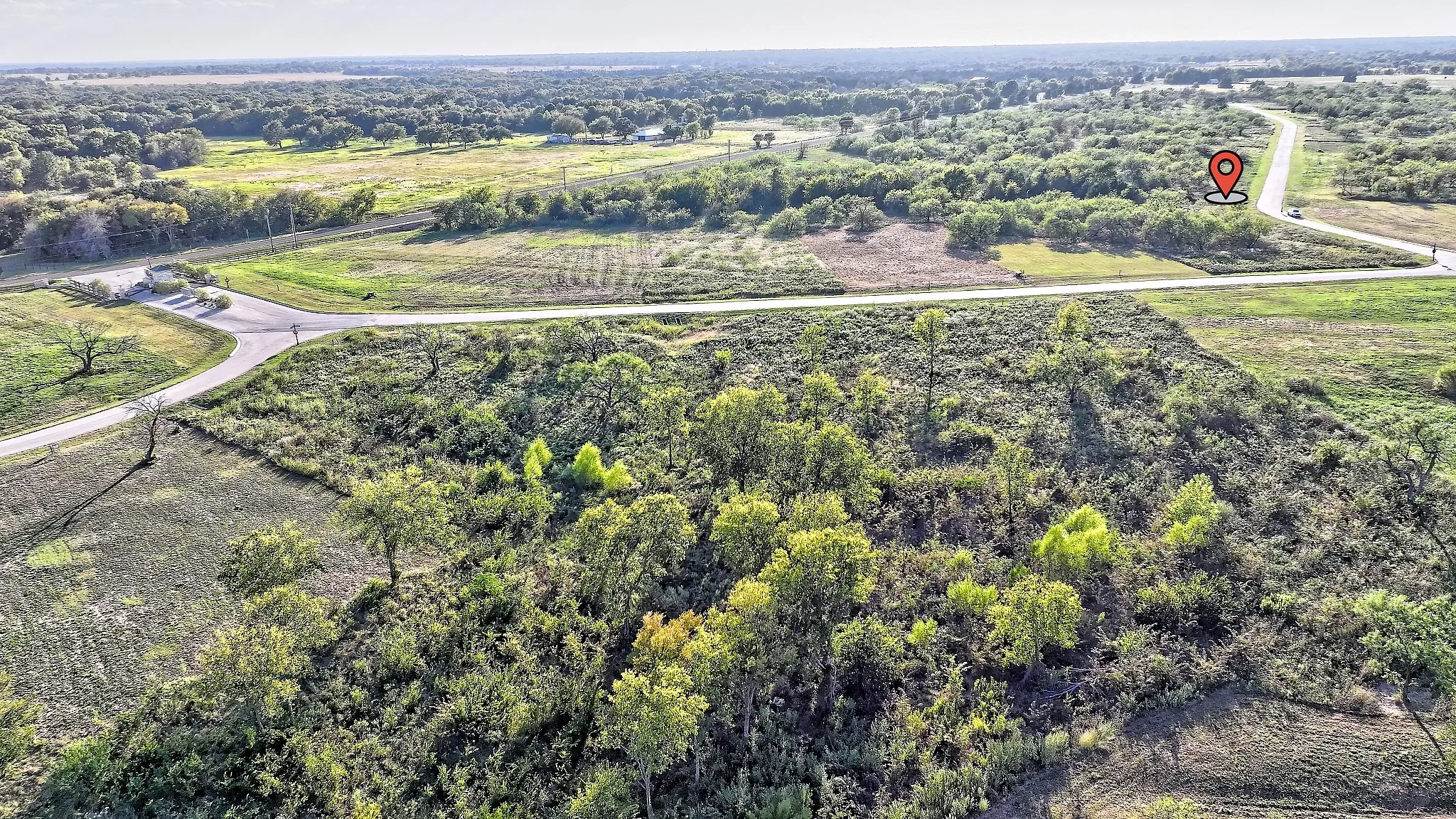 Aerial overview of property's location