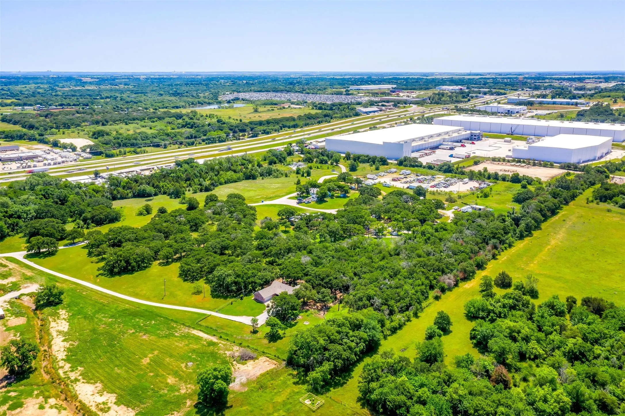 Aerial view of entire property