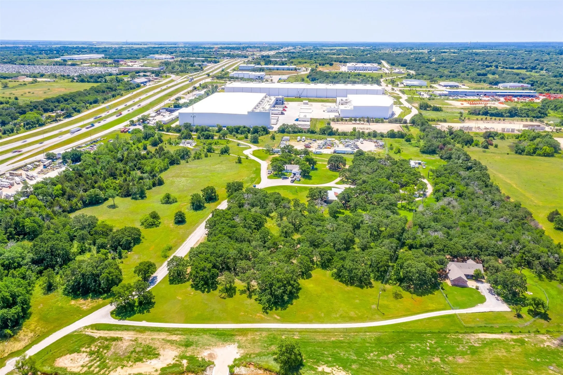 Aerial view of entire property