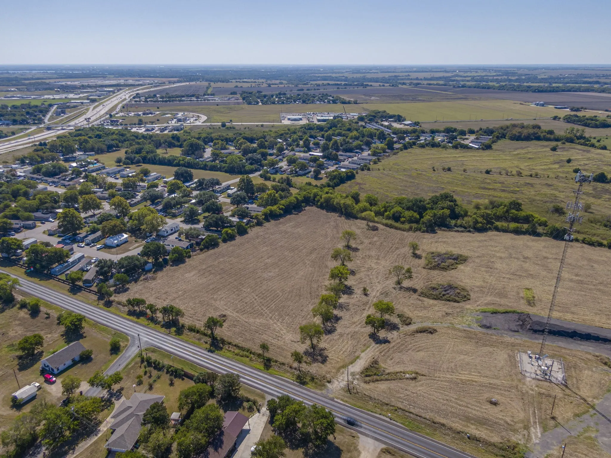 Aerial view of property's location, off FM 1446