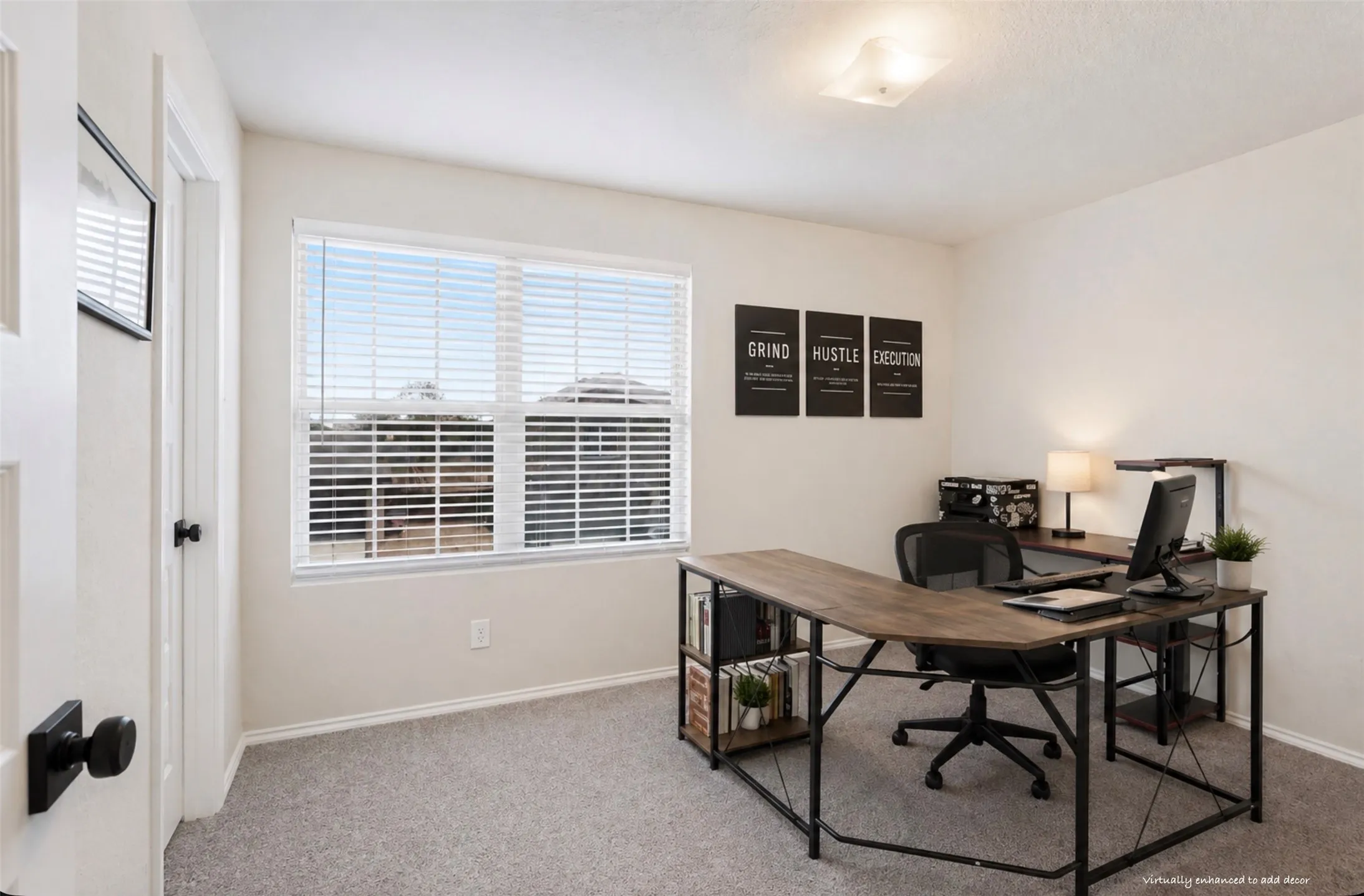 2nd bedroom sett up as an office
