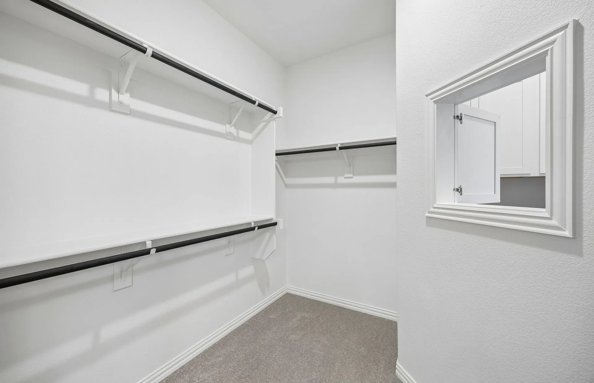 Walk in closet in primary bath