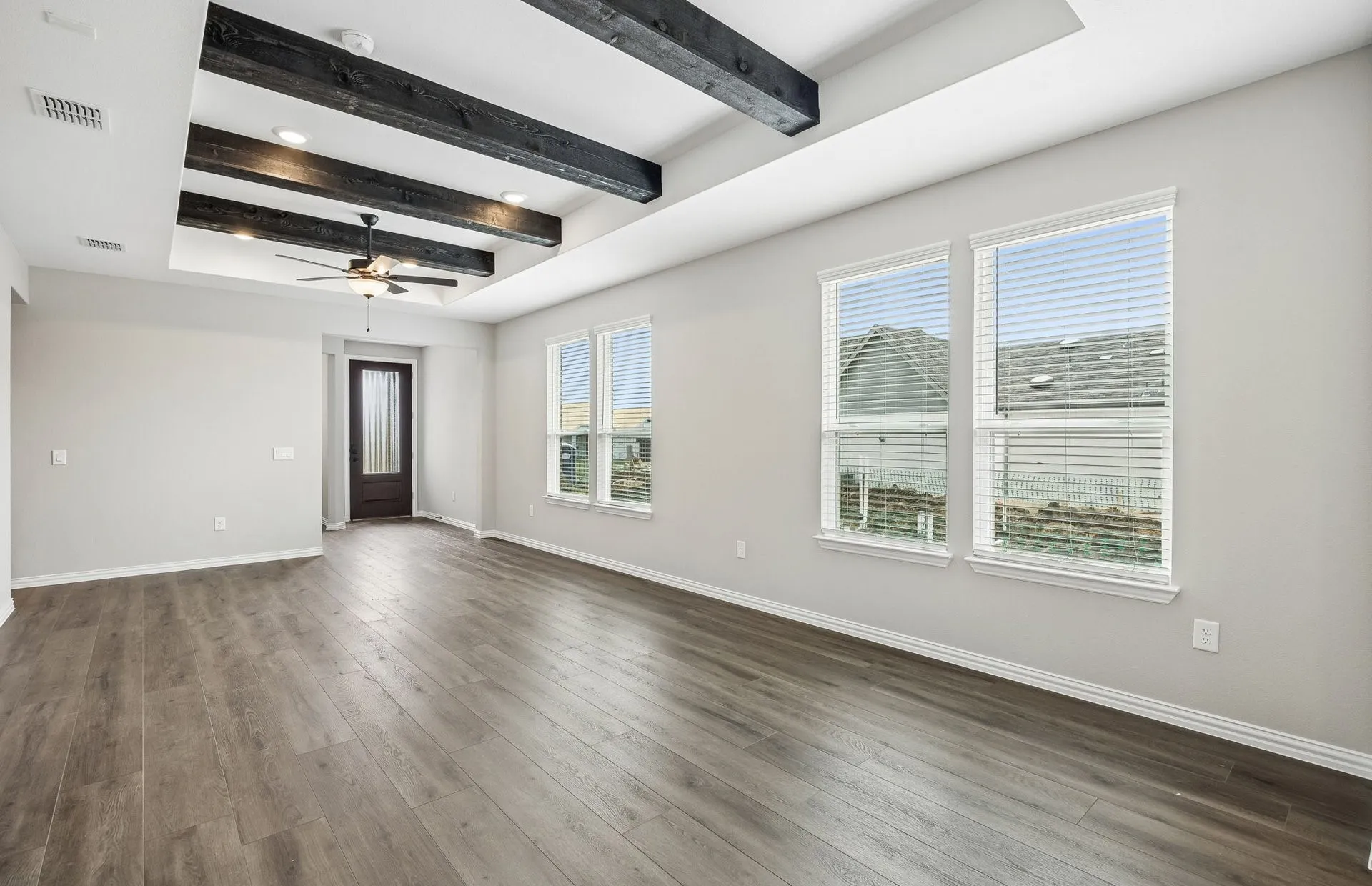 Gathering room with large windows