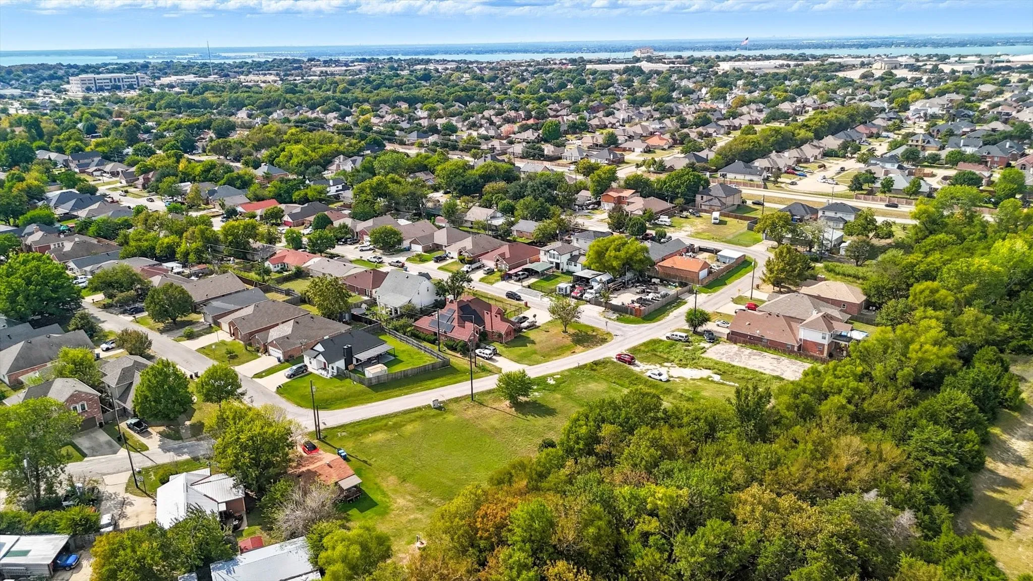 Aerial overview of property's location