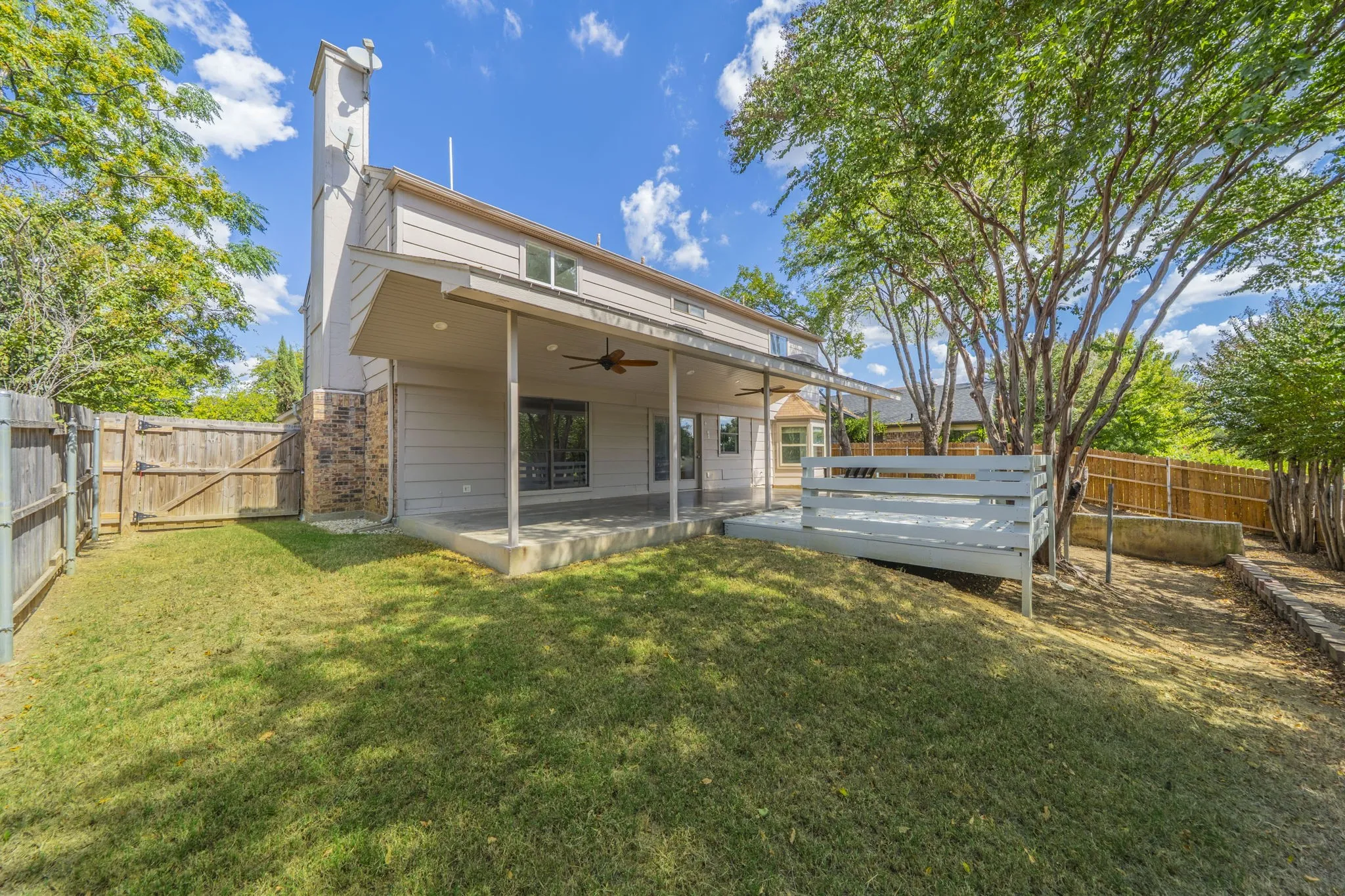 An amazing covered patio and deck area!