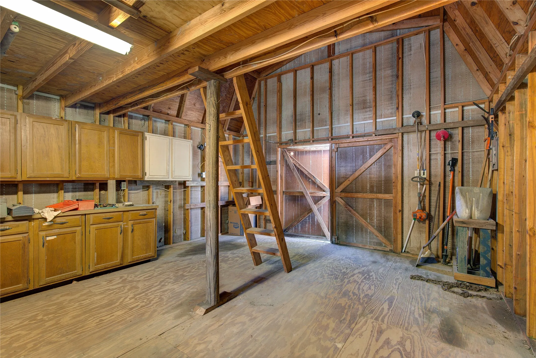 Interior of Wooden workshop