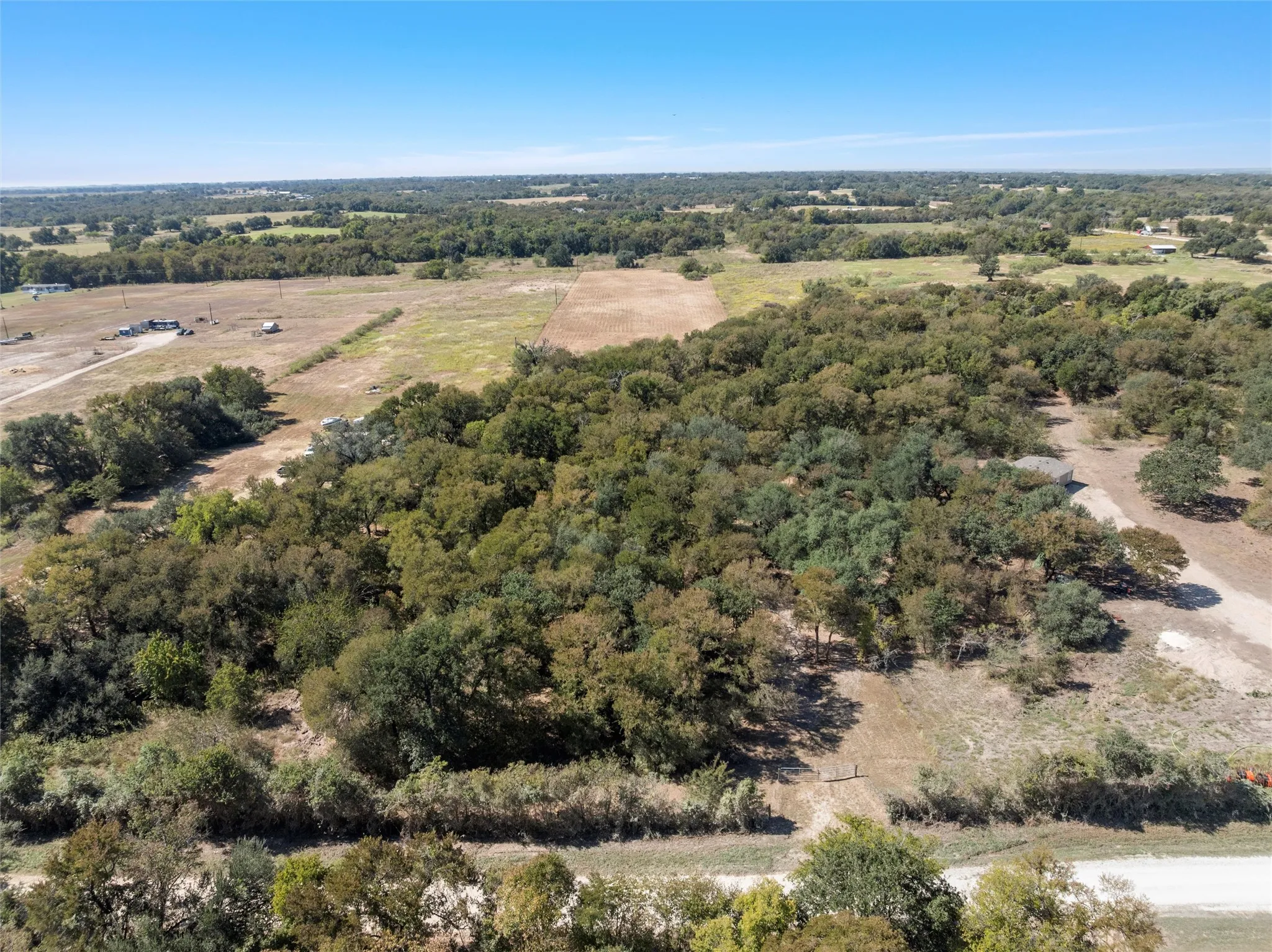 Aerial view of sparsely populated area