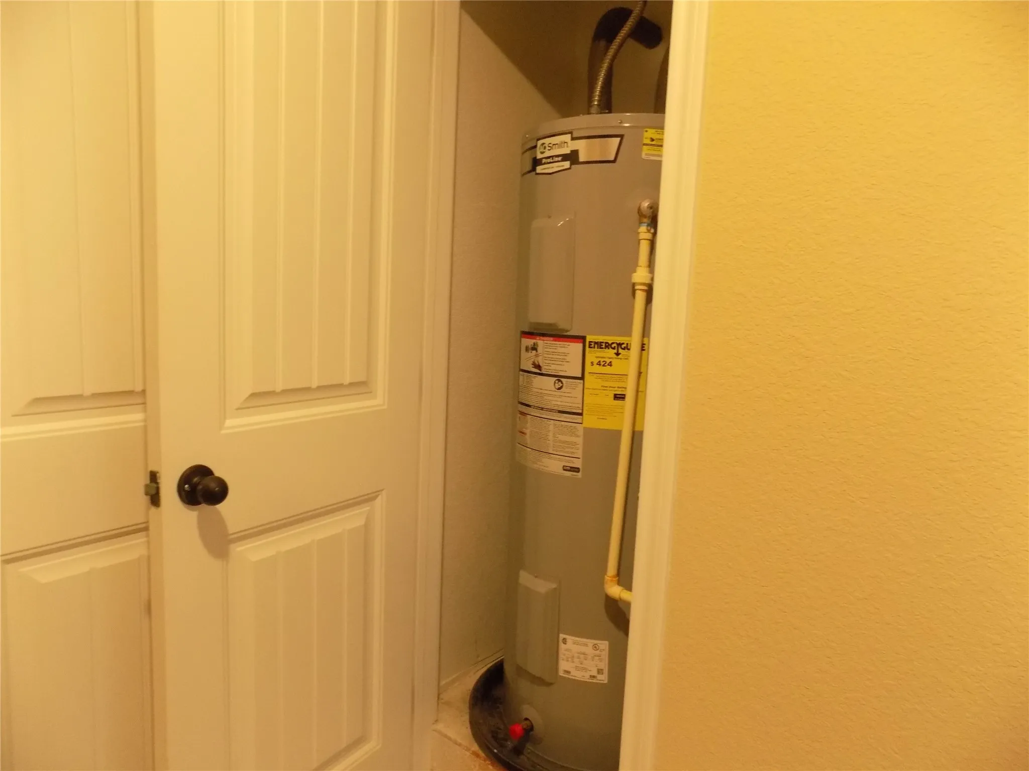 Water heater is on the first level of home, not in attic
