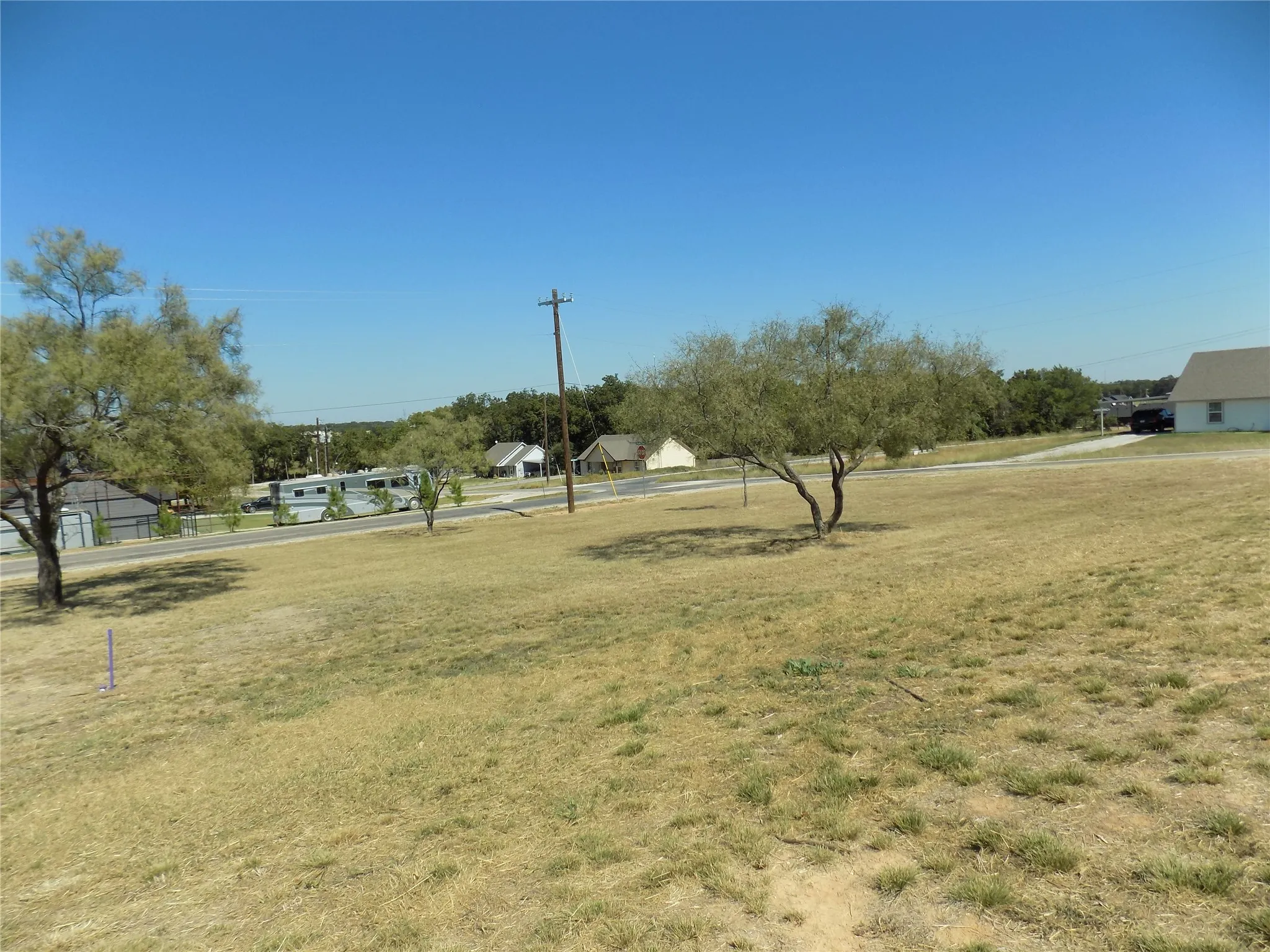 Corner lot with trees