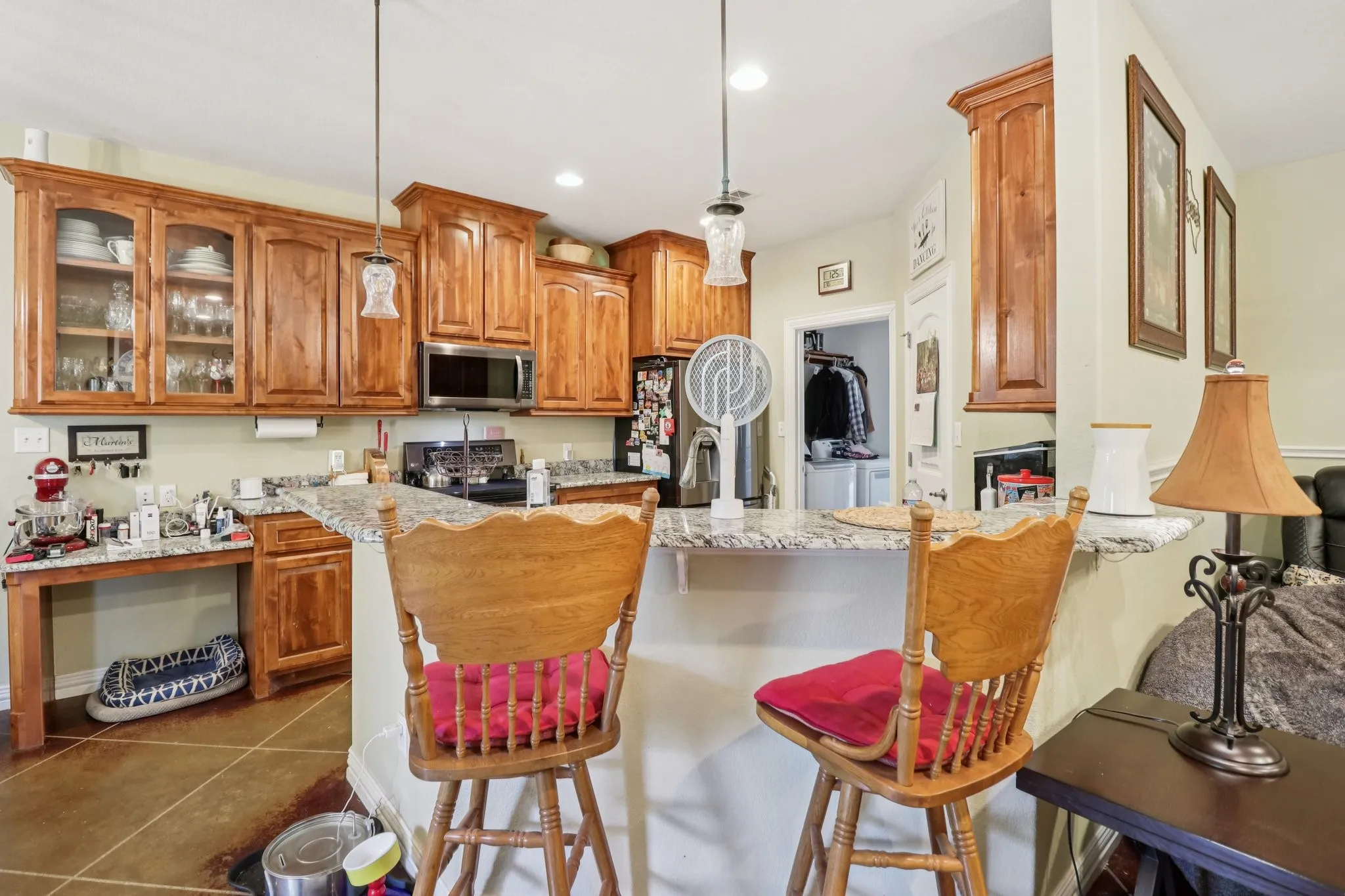 Walk in pantry in the kitchen.