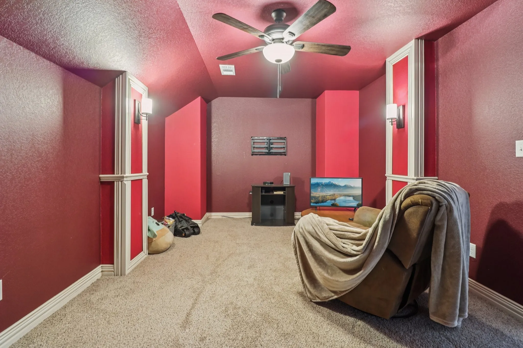 Upstairs media room