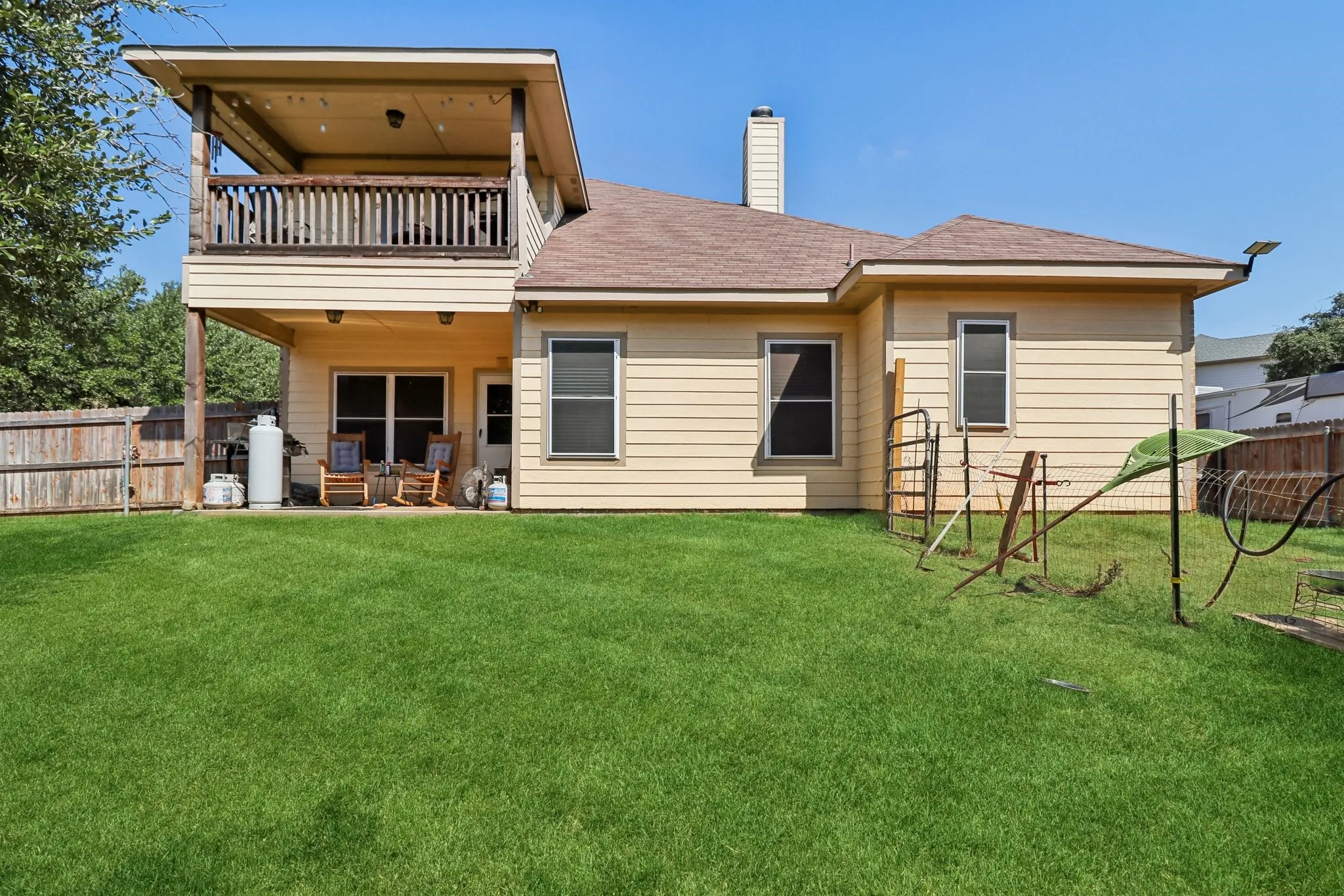 Full back view of the home