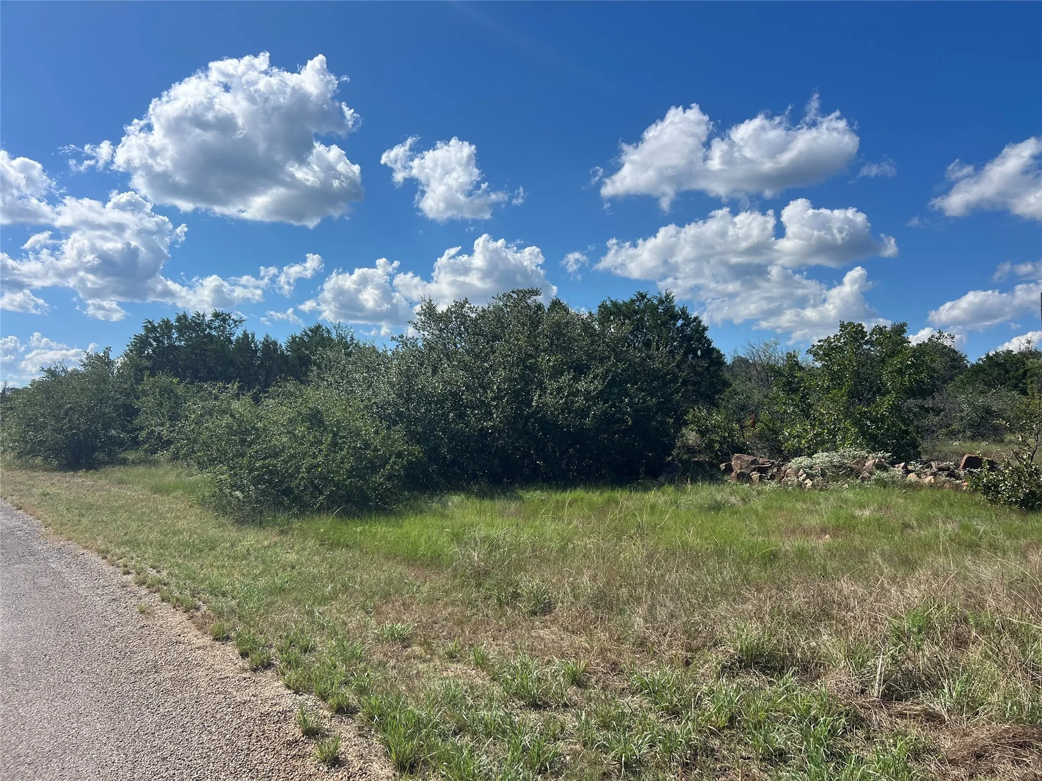 View of undeveloped lot