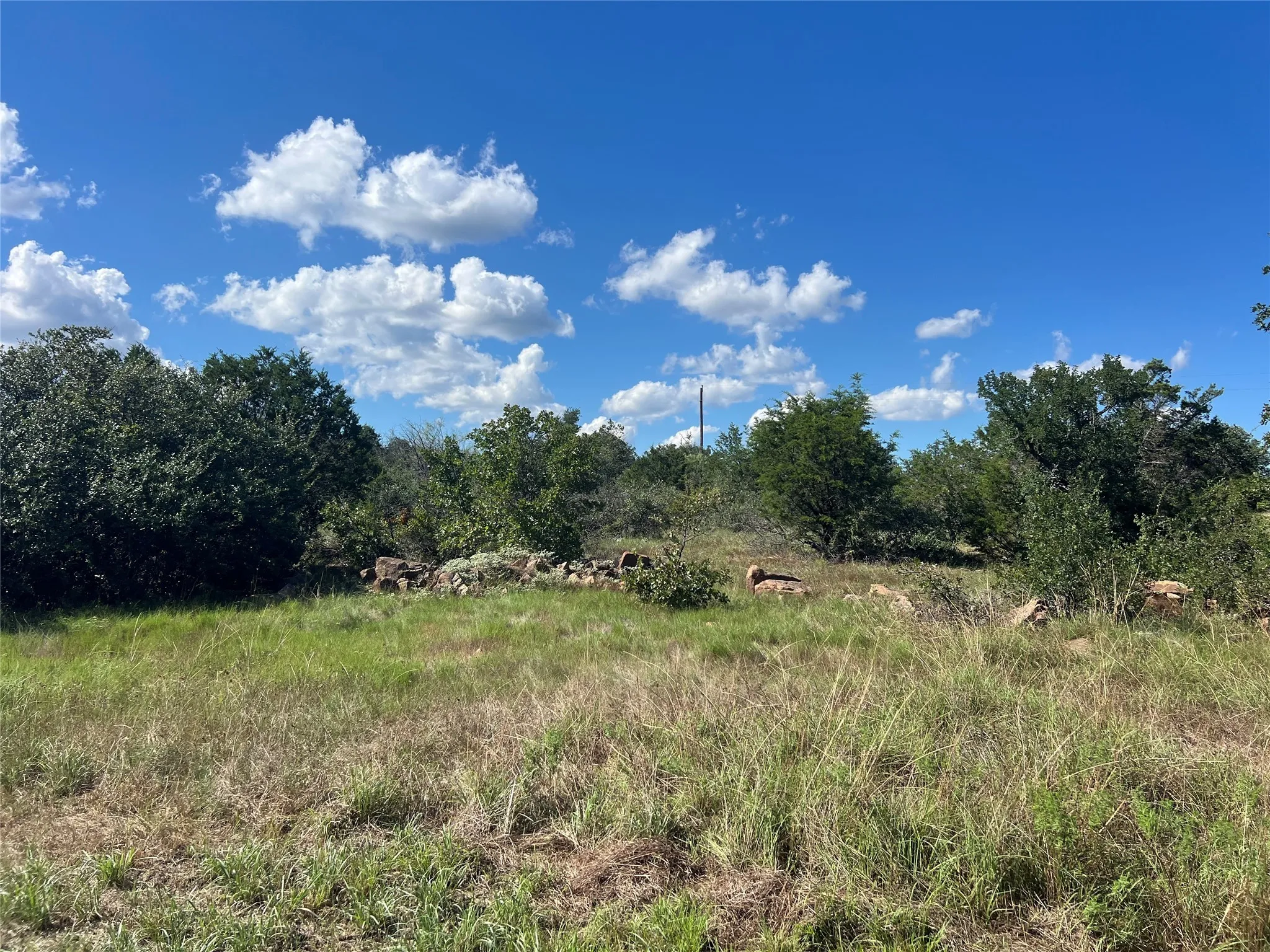 View of undeveloped lot