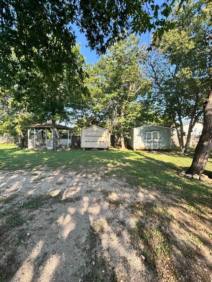 2 sheds and a gazebo