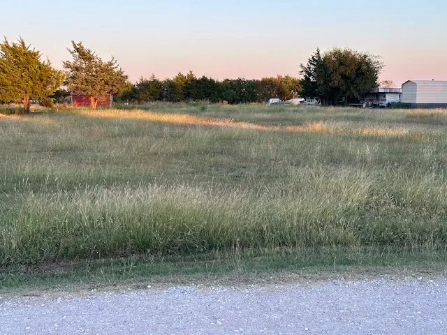 View of yard at dusk