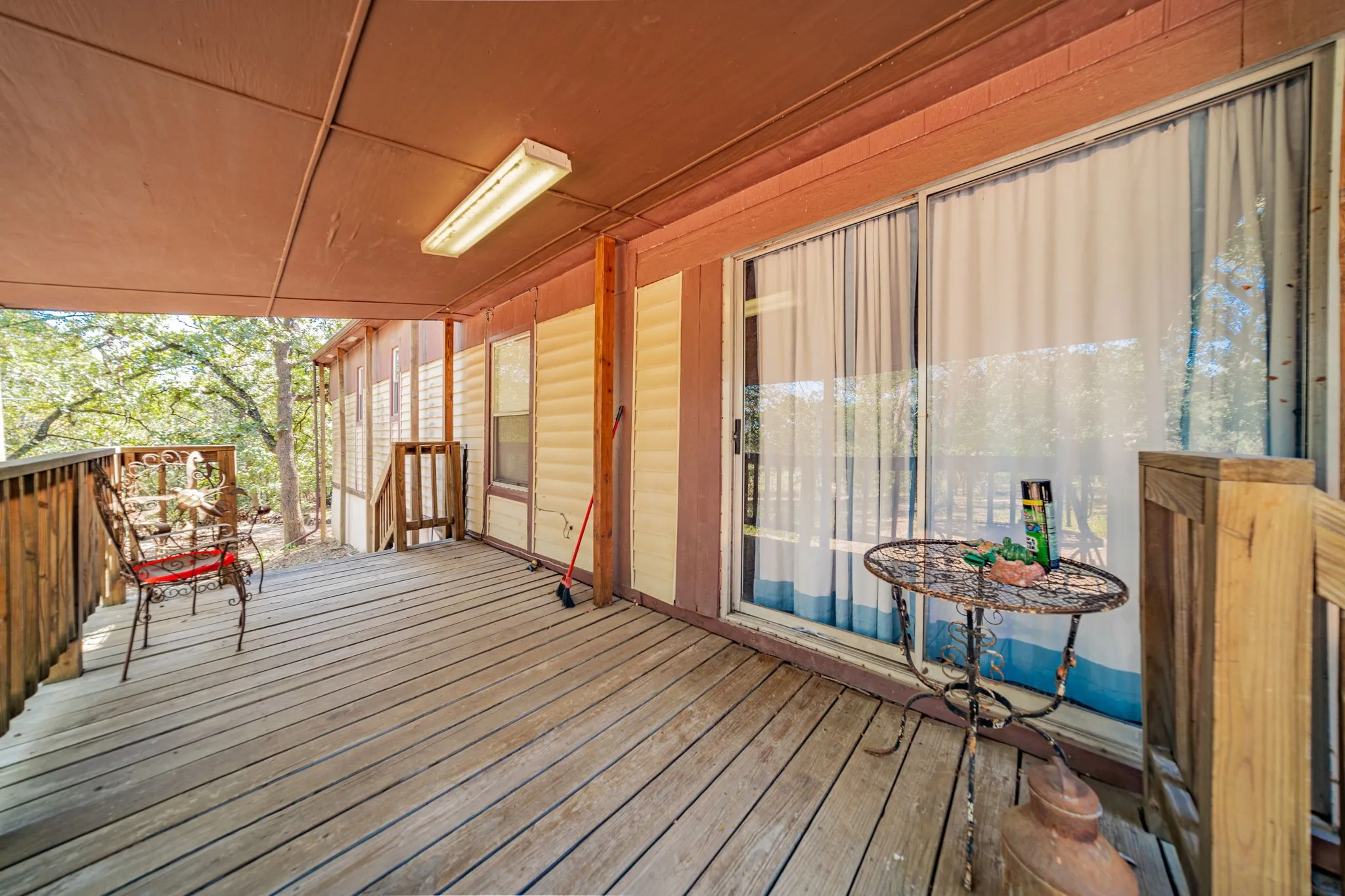 View of wooden terrace