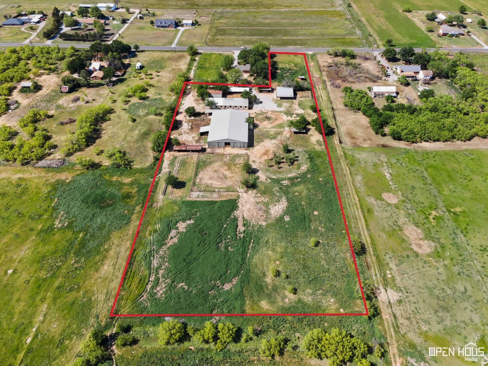 View of rural area with property parcel outlined