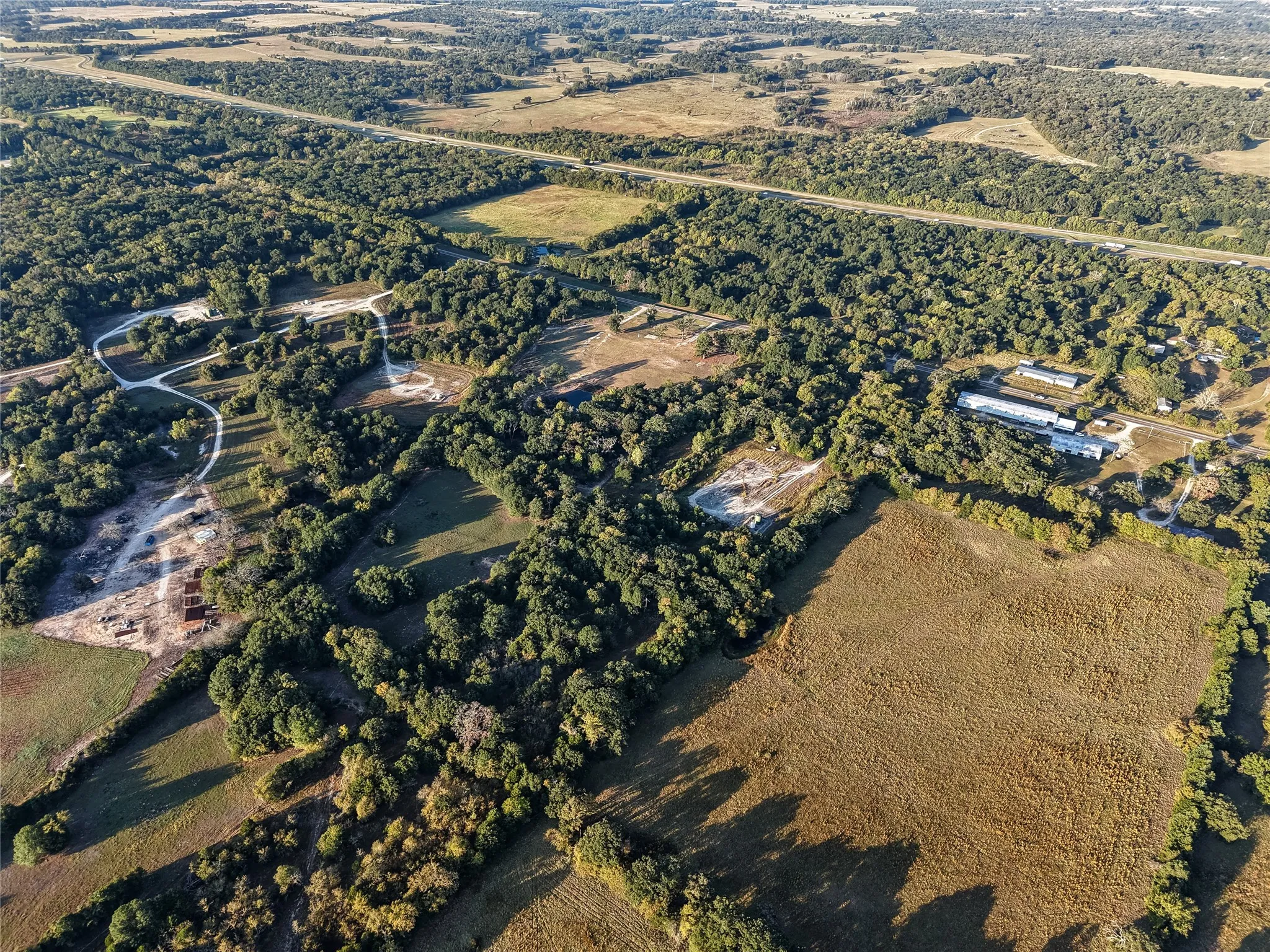 Aerial view of property's location