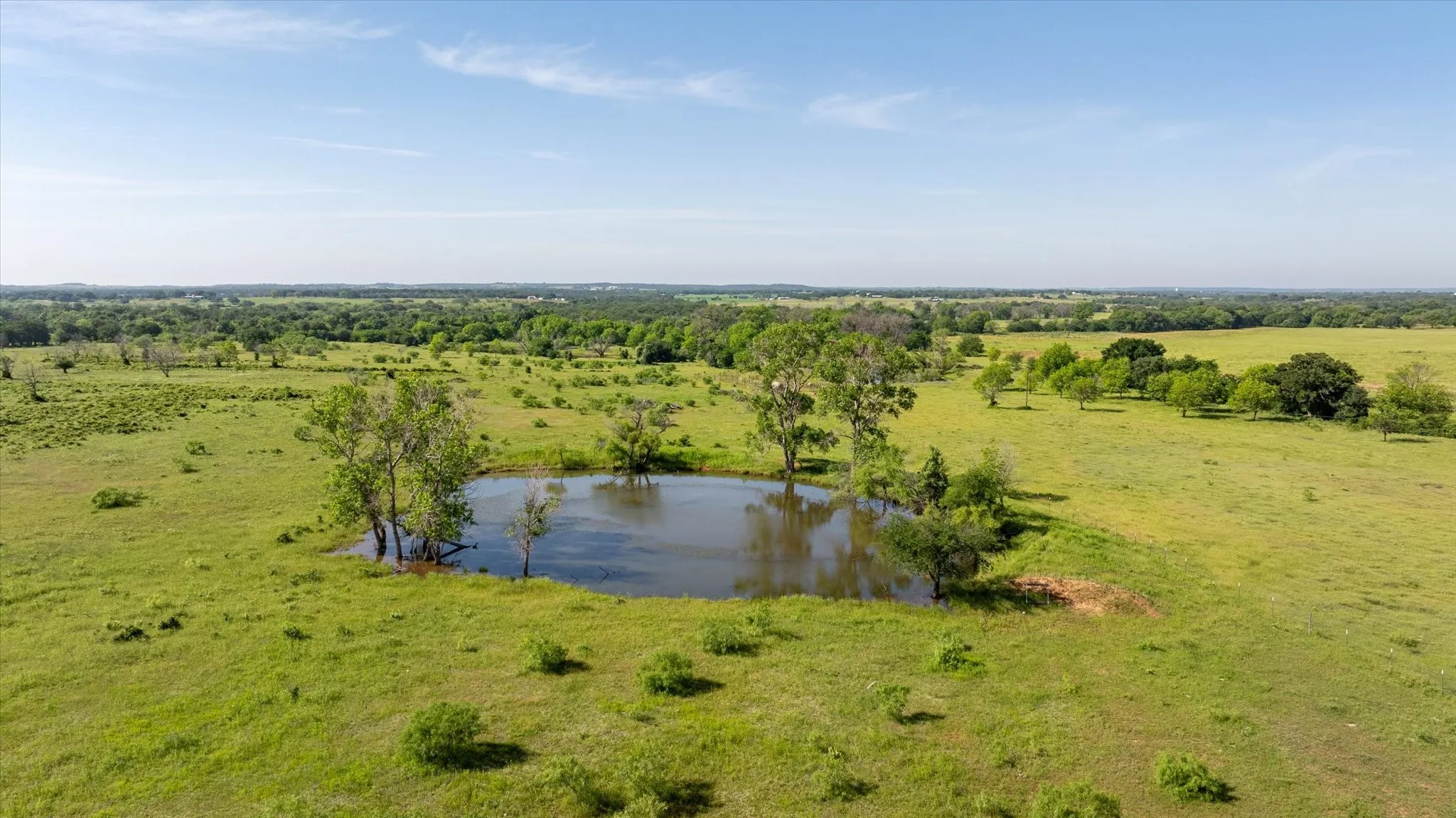 Aerial view of the third pond